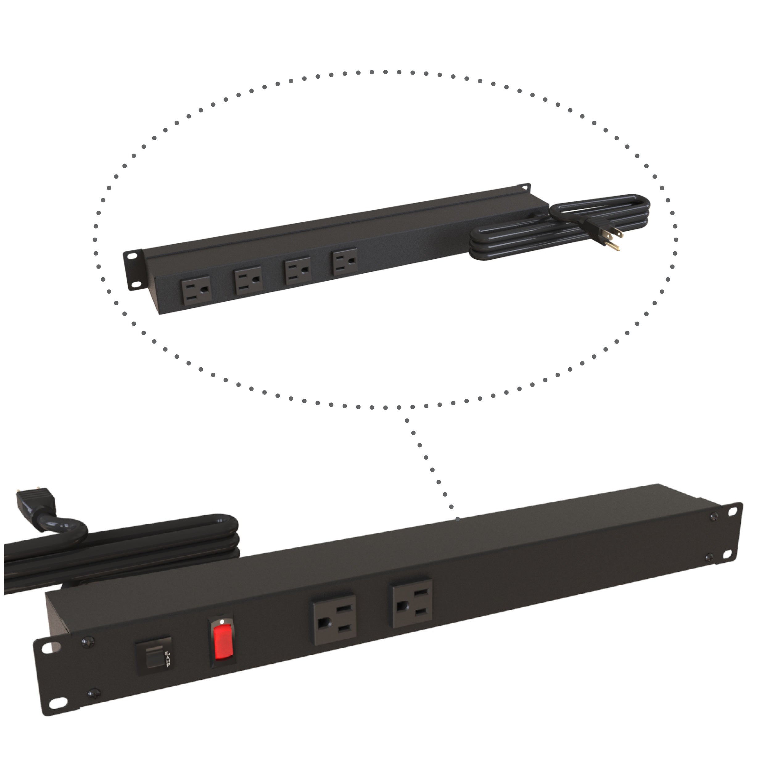 Hammond 19" RACK MOUNT, 90 DEG RECEP
