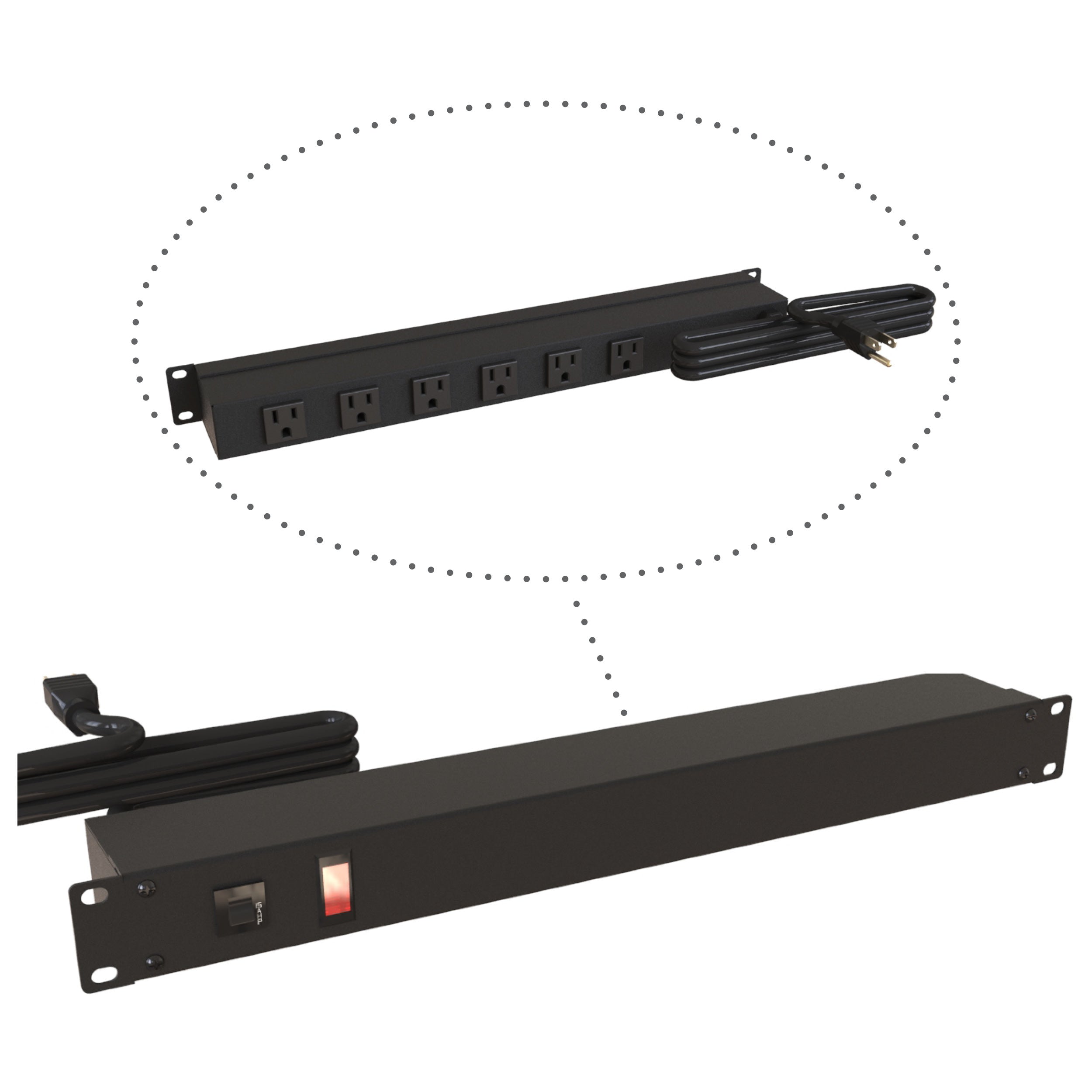 Hammond 19" RACK MOUNT, 90 DEG RECEP