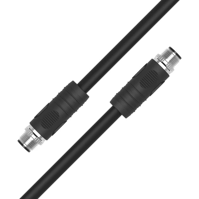 M12 L-Coded Male Straight to Male Straight 4 POS 16 AWG Cable Assemblies | PUR Jacket