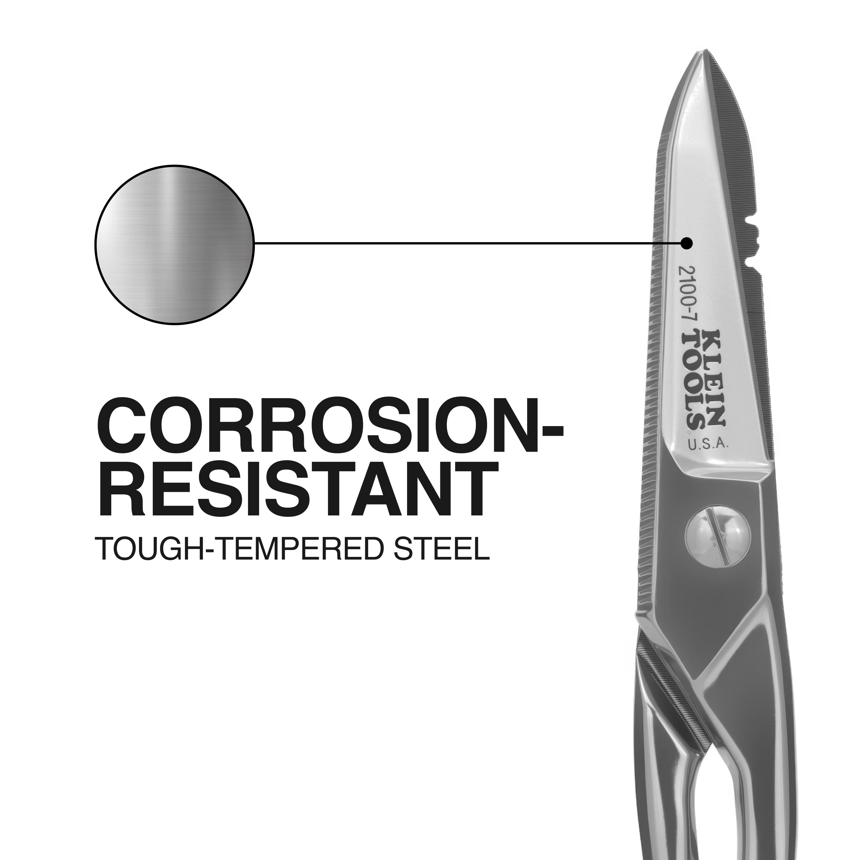 Klein Tools Electrician's Scissors, Nickel Plated