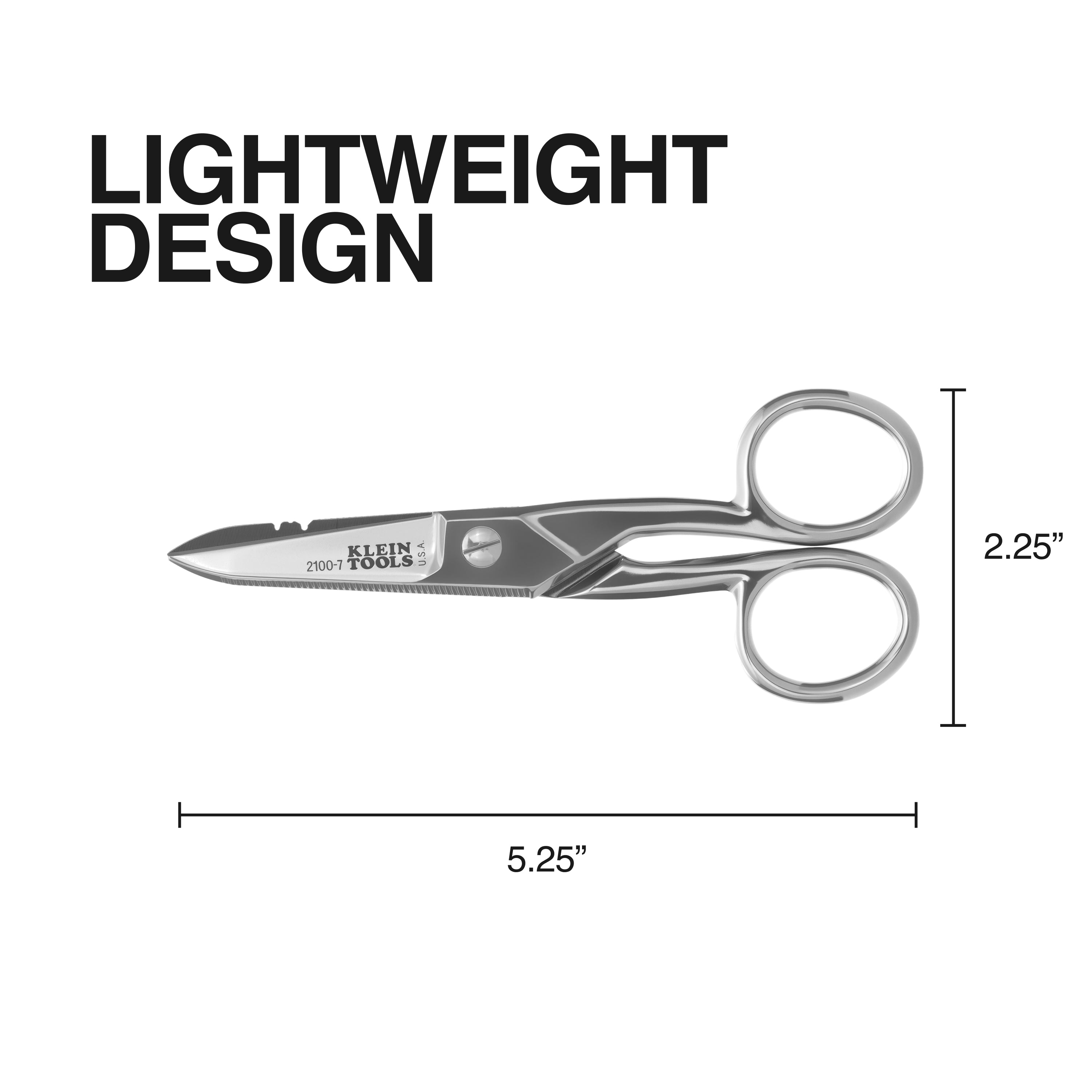 Klein Tools Electrician's Scissors, Nickel Plated