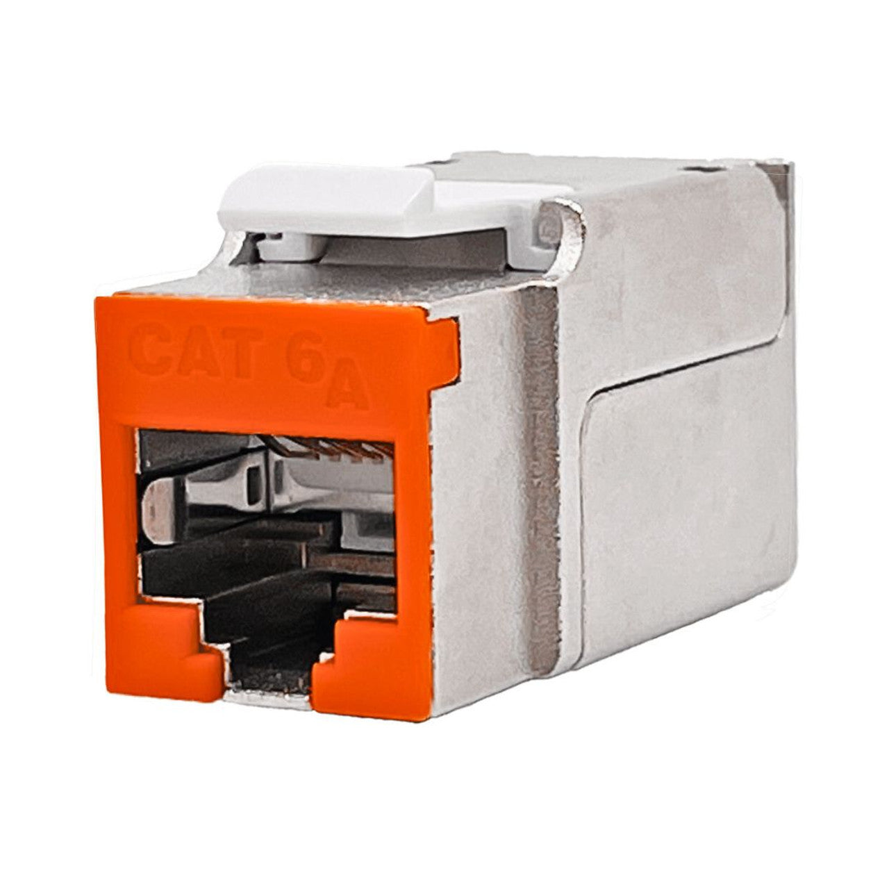 Category 6A Shielded Keystone Punch Down Jack with Colored Bezel 10 Pack