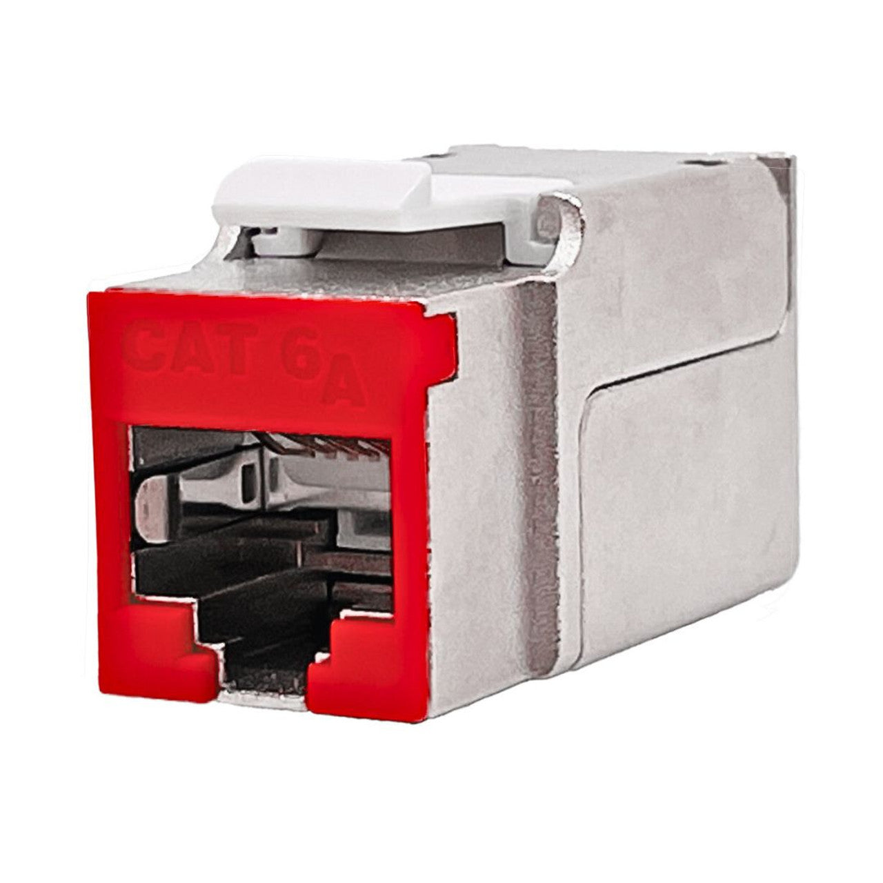 Category 6A Shielded Keystone Punch Down Jack with Colored Bezel 10 Pack