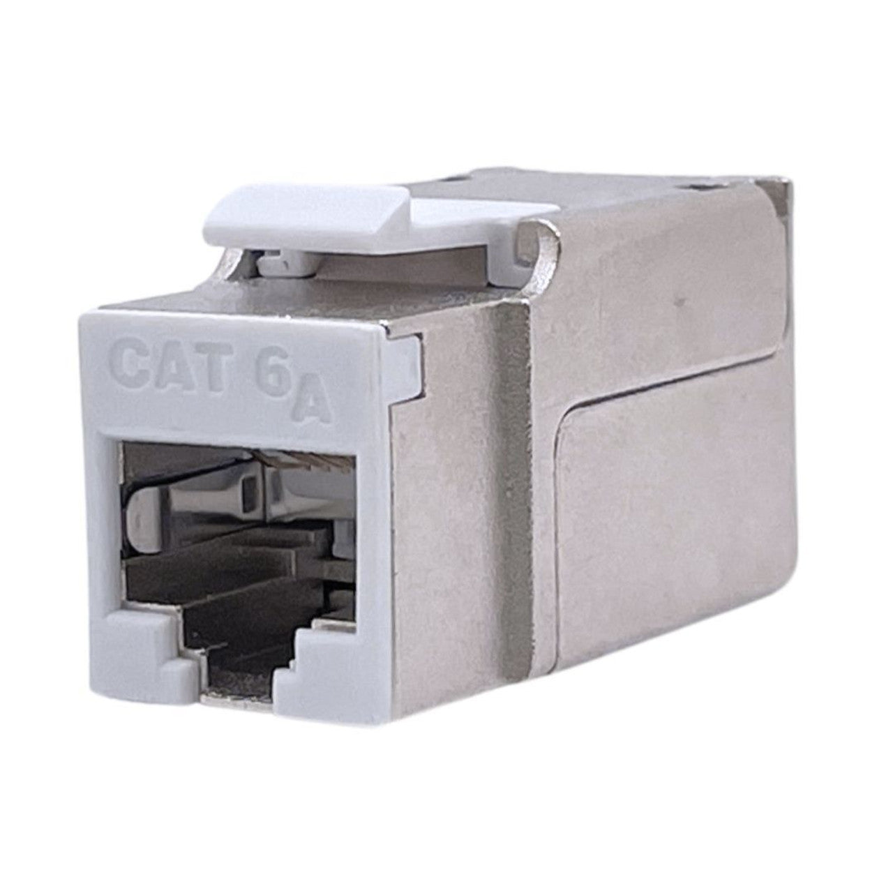 Category 6A Shielded Keystone Punch Down Jack with Colored Bezel 10 Pack