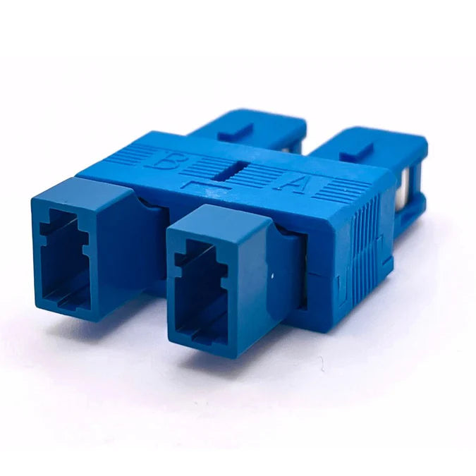 LC/UPC Female to SC/UPC Male Hybrid Duplex Single Mode Fiber Optic Adapter without Flange