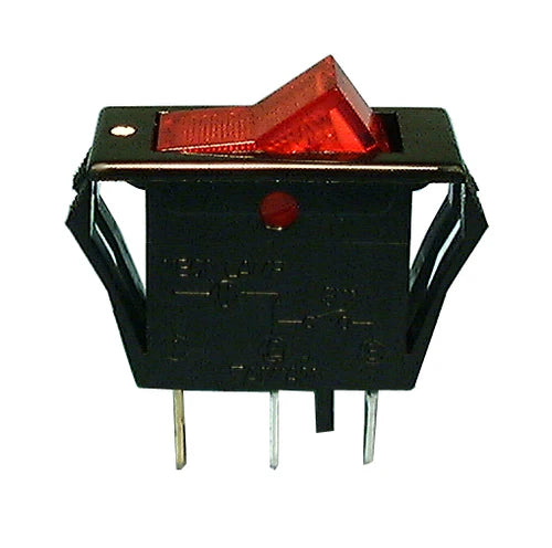 Philmore Rocker Switch SPST On-Off Red Nylon