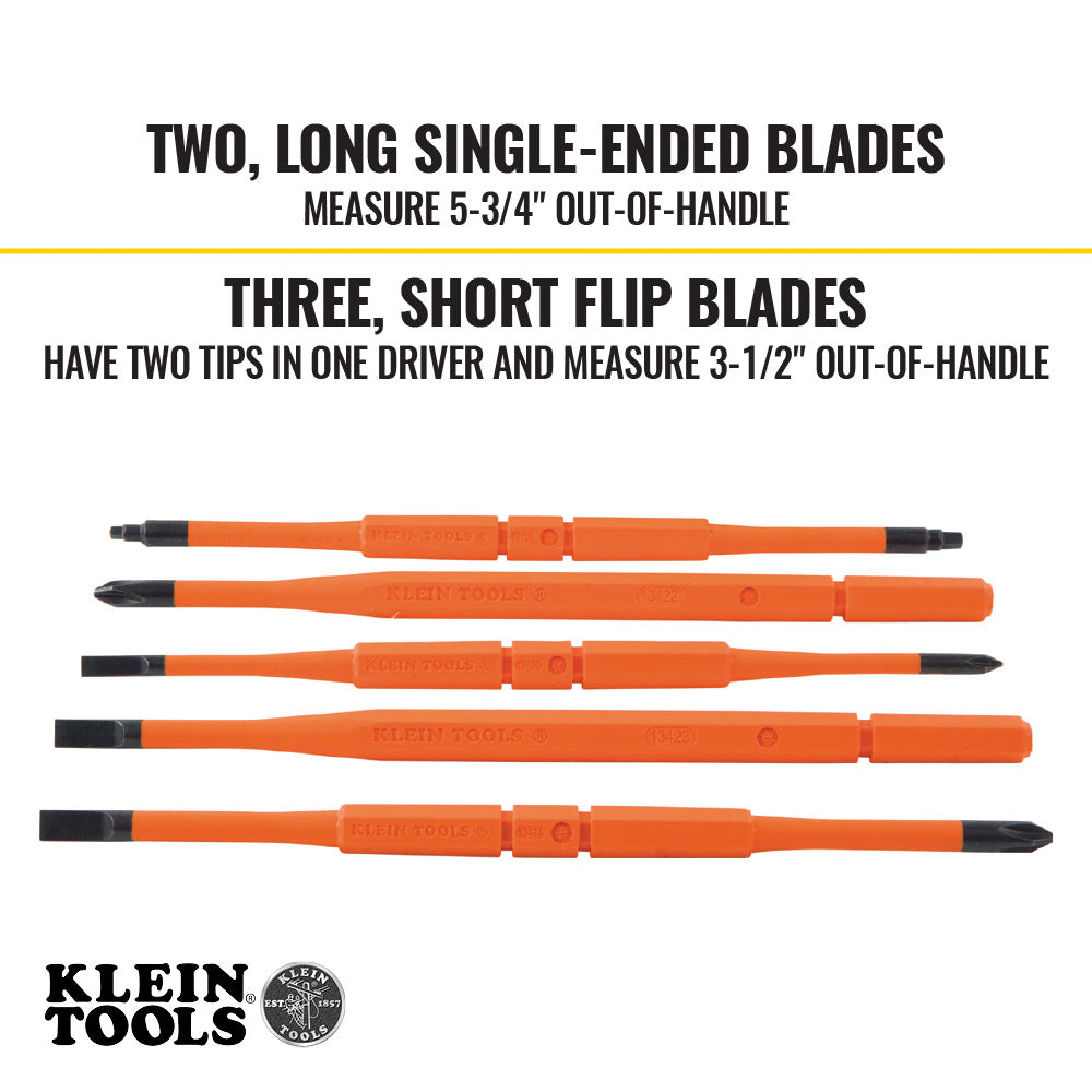 Klein Tools 8-in-1 Insulated Interchangeable Screwdriver Set