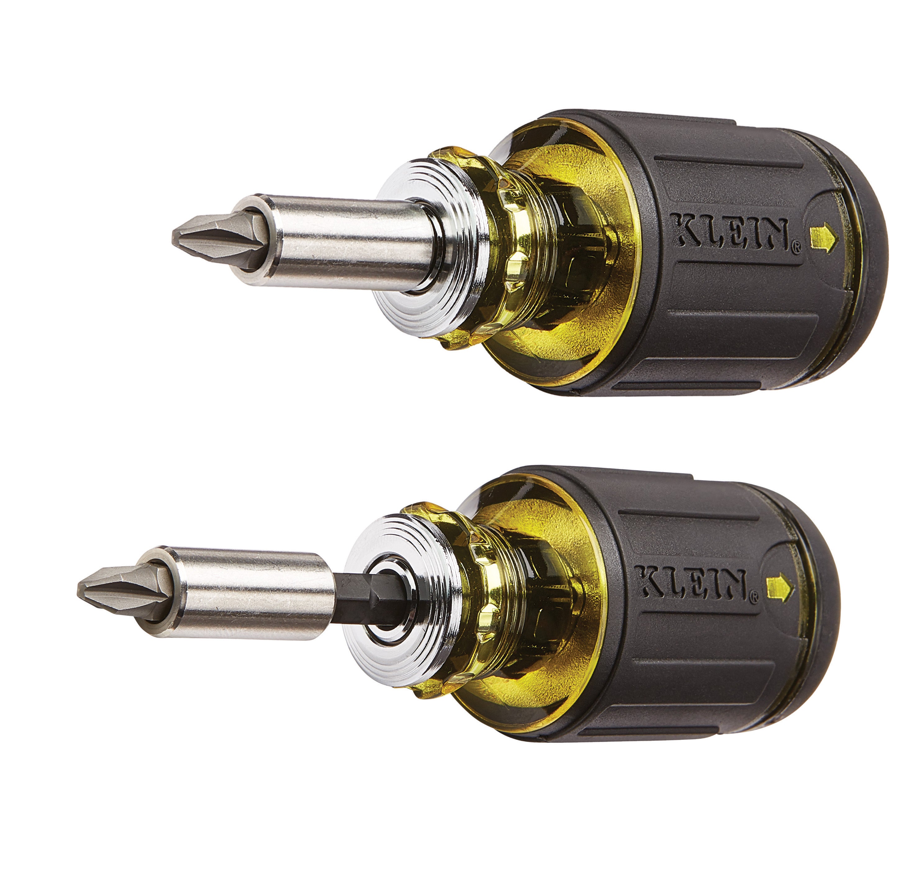 Klein Tools 8-in-1 Multi-Bit Adjustable Length Stubby Screwdriver
