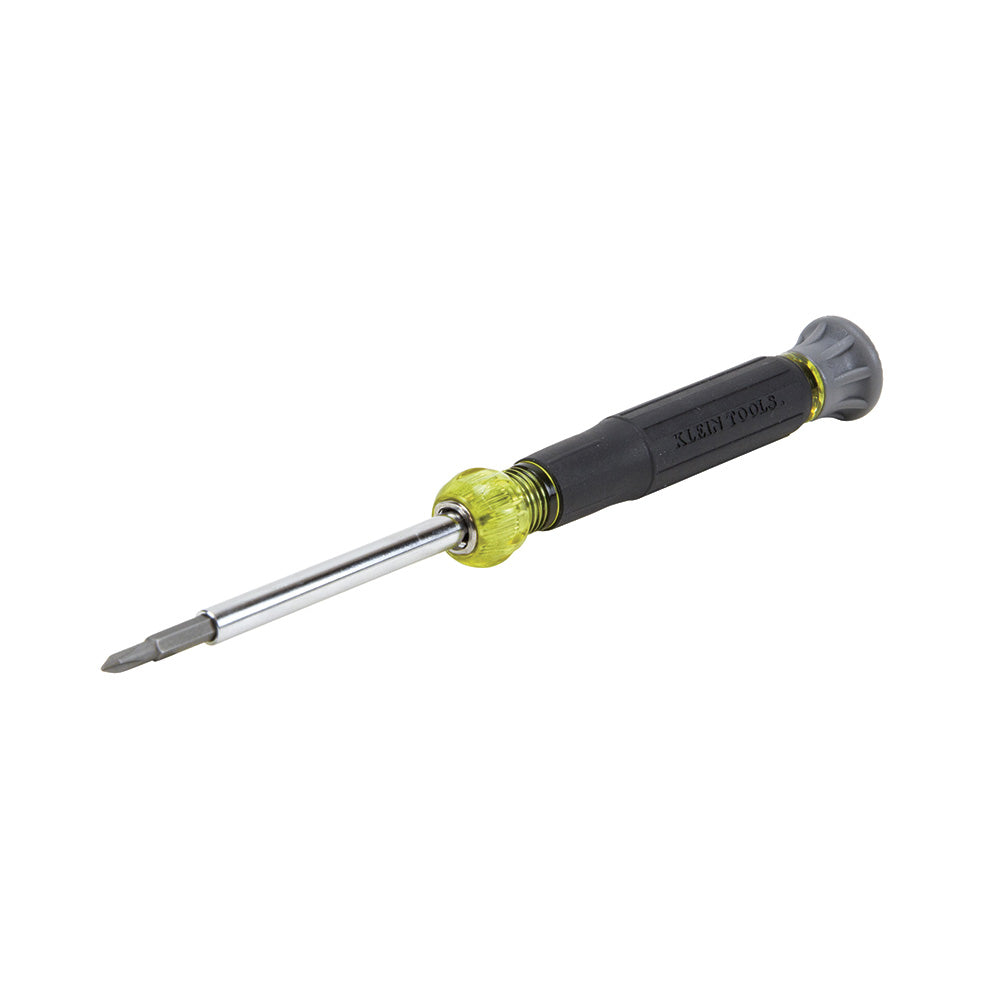 Klein Tools Multi-Bit Electronics Screwdriver, 4-in-1, Phillips, Slotted Bits