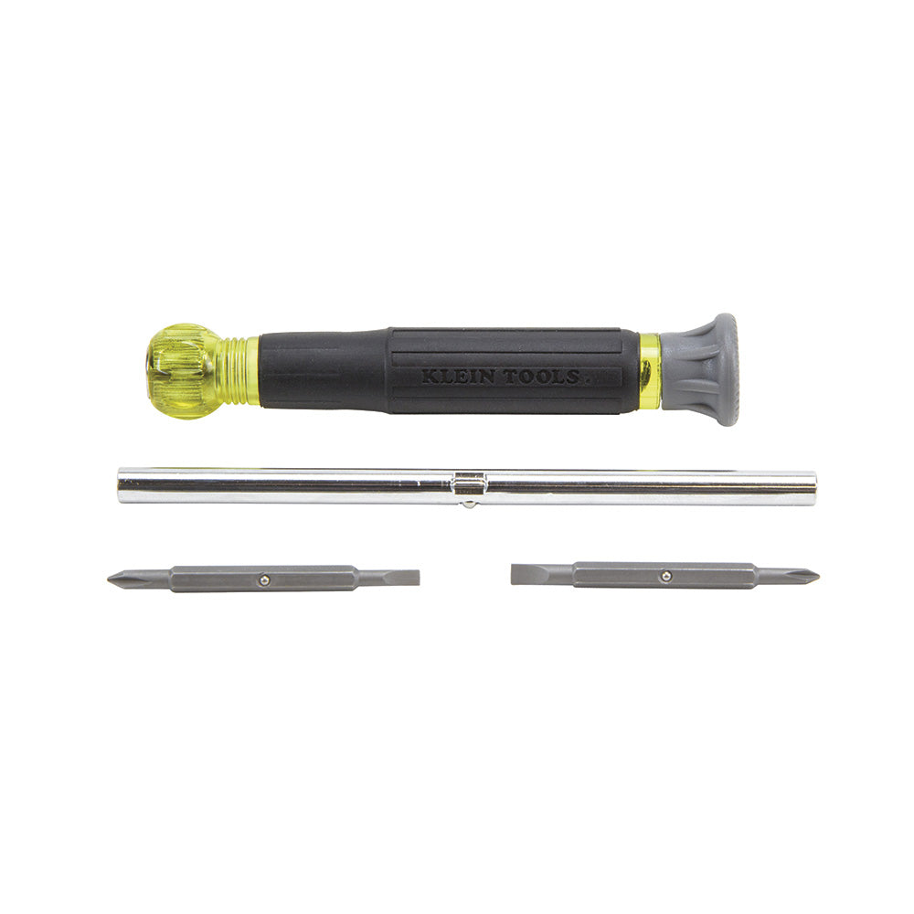 Klein Tools Multi-Bit Electronics Screwdriver, 4-in-1, Phillips, Slotted Bits