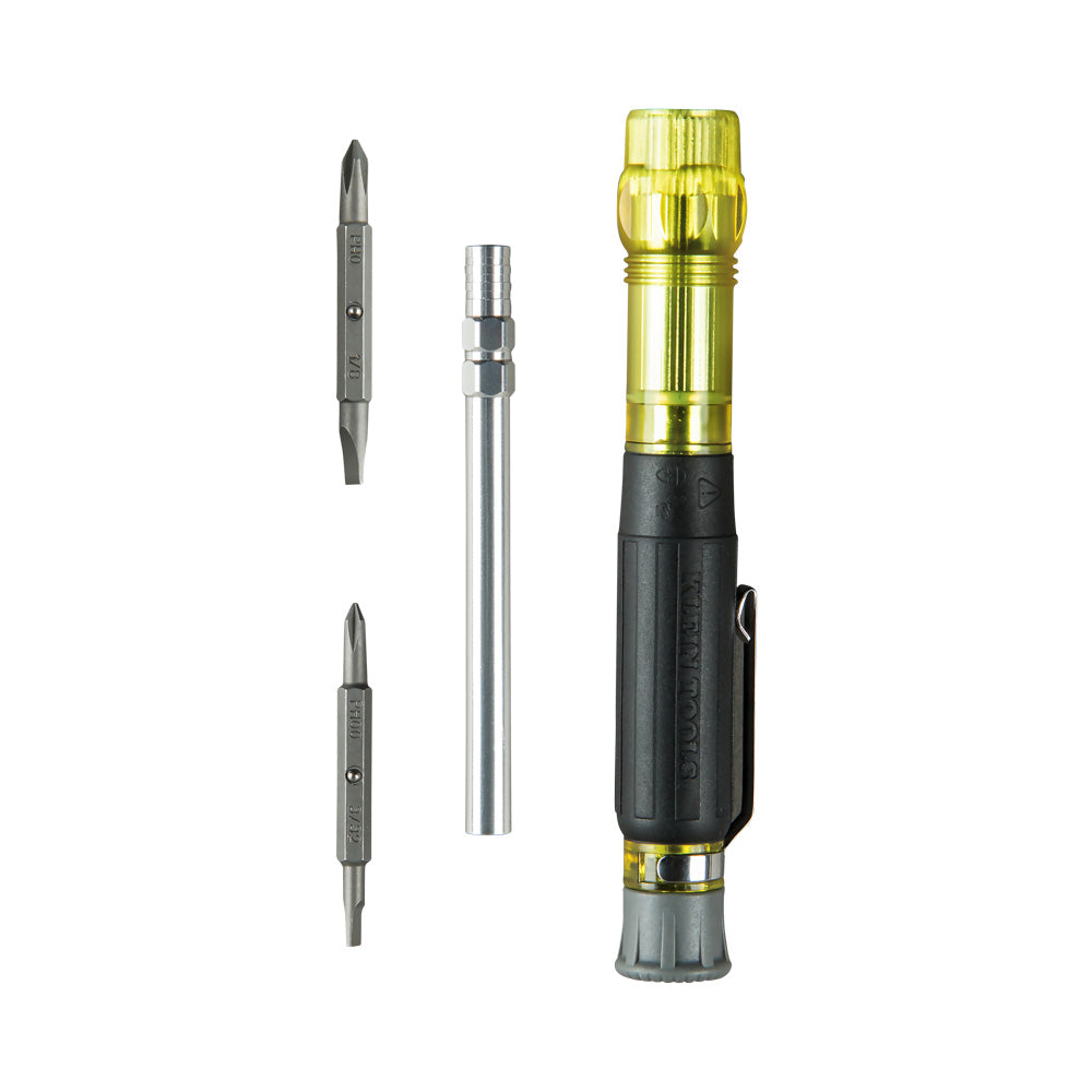 Klein Tools Multi-Bit Electronics Pocket Screwdriver, 4-in-1, Ph, Sl Bits