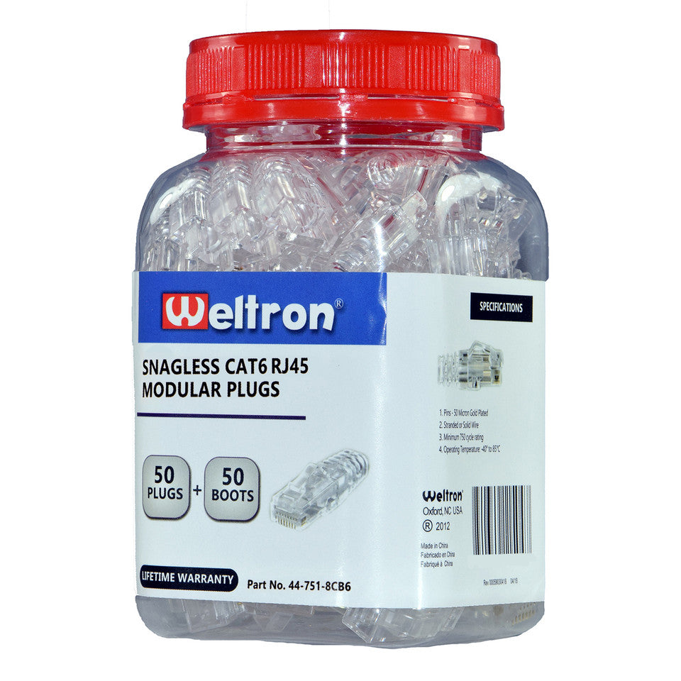 WELTRON 50PCS CAT6 RJ45 Plug A