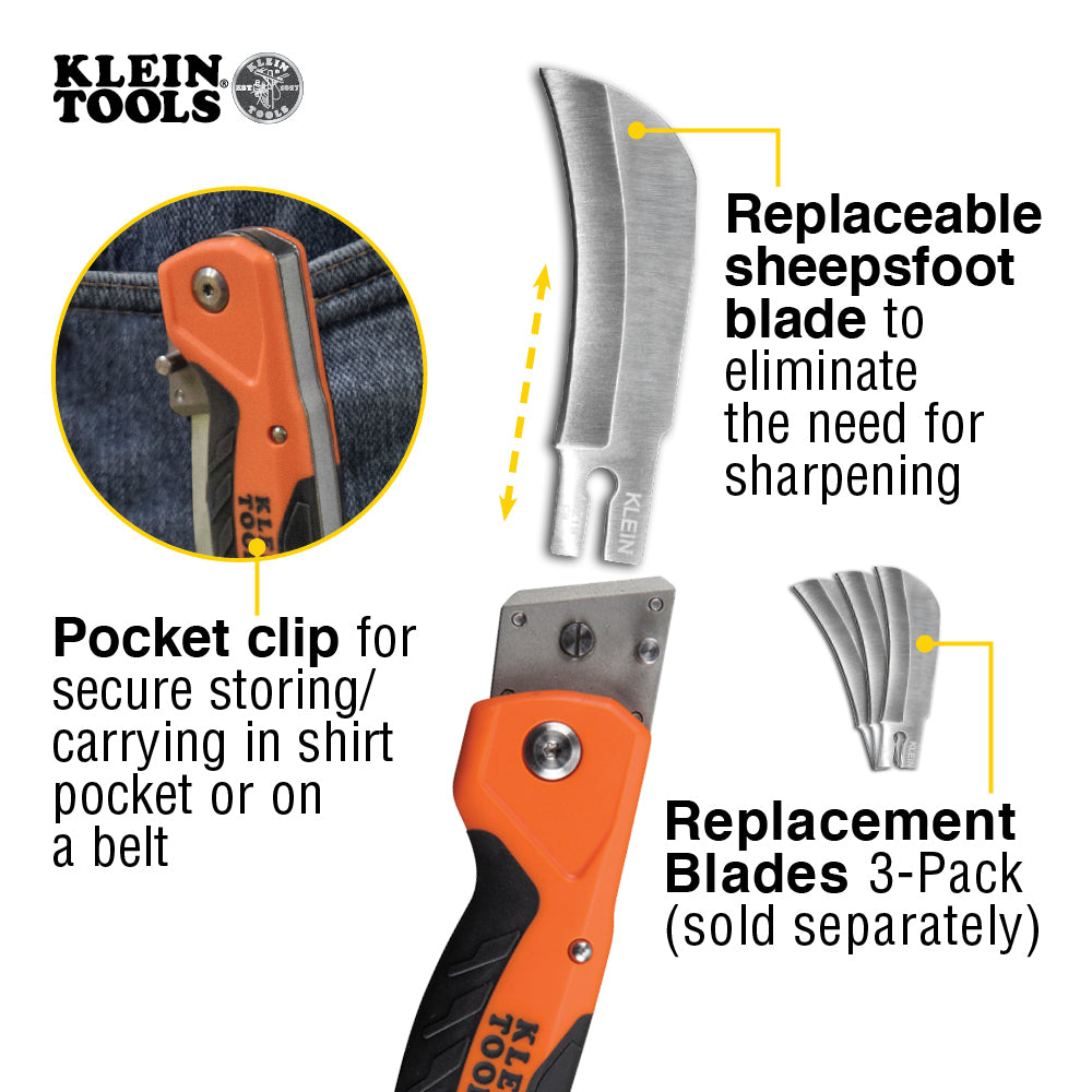 Klein Tools Cable Skinning Utility Knife w/Replaceable Blade