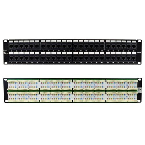 Weltron Category 6A Shielded 110 Type Rack Mount Patch Panel