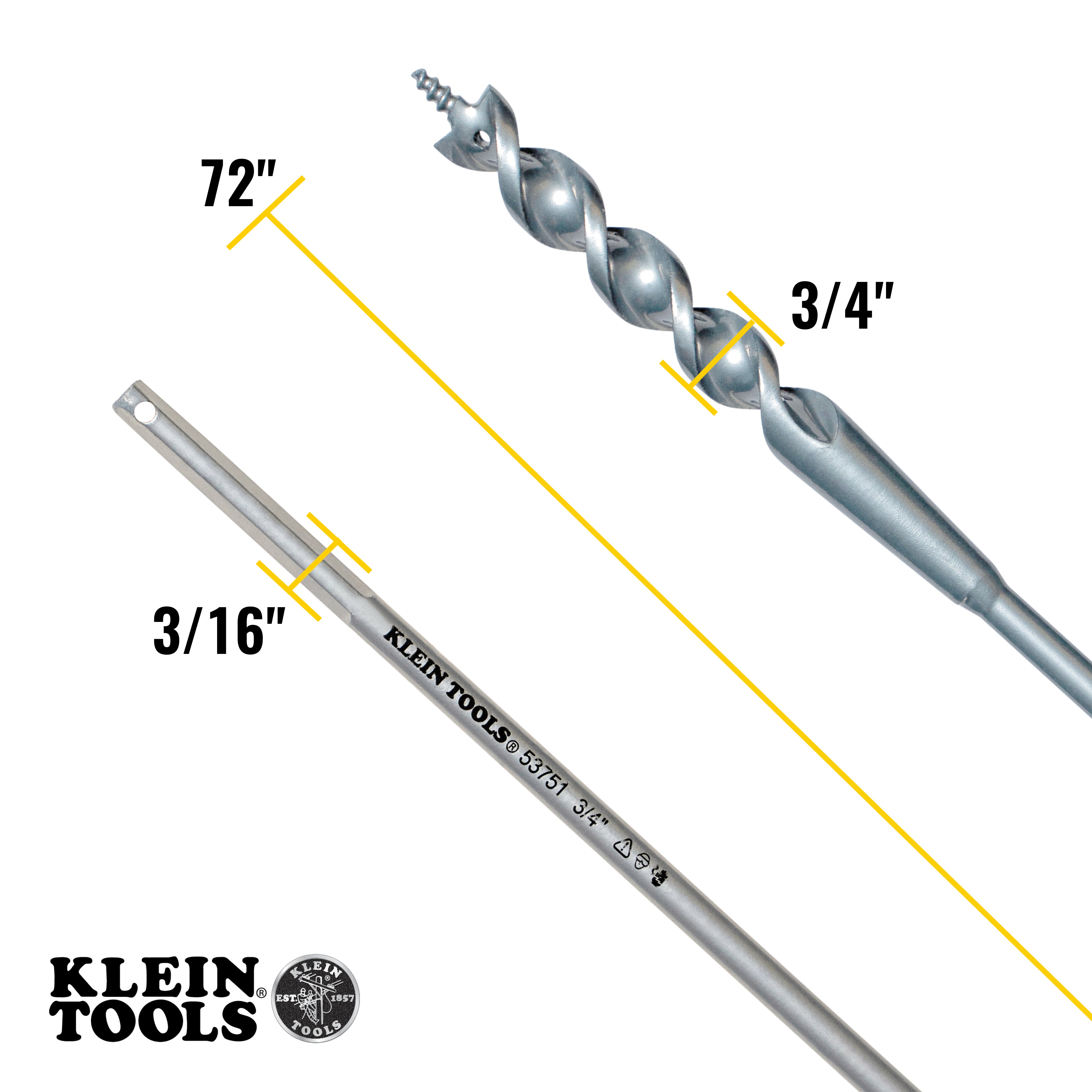 Klein Tools Flex Bit Auger 3/4-Inch by 72-Inch