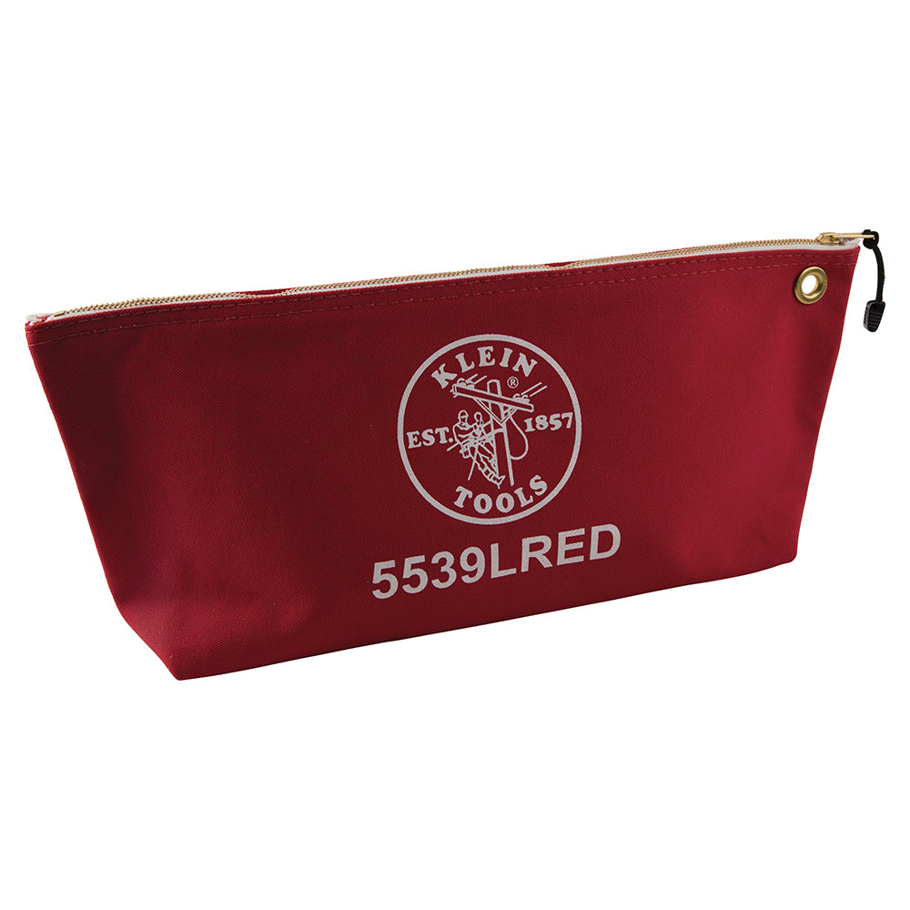 Klein Tools Zipper Bag, Large Canvas Tool Pouch, 18-Inch, Red