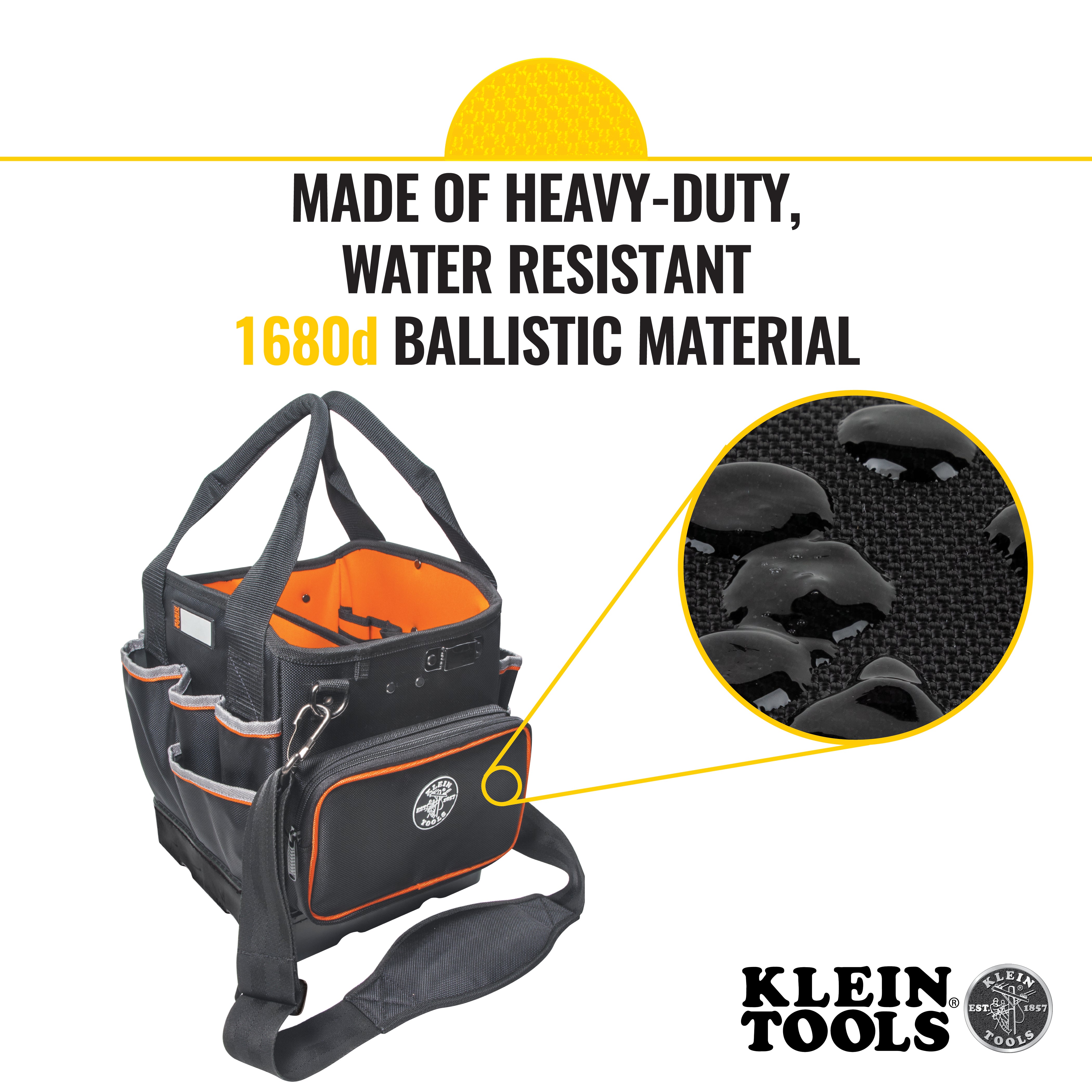 Klein Tools Tool Bag, Tradesman Pro™ Tool Tote, 40 Pockets, 10-Inch
