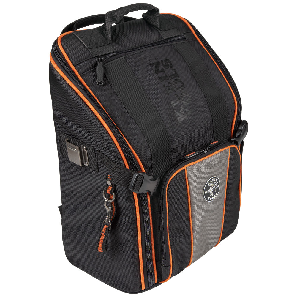 Klein Tools Tradesman Pro Tool Station Tool Bag Backpack with Built-In Work Light