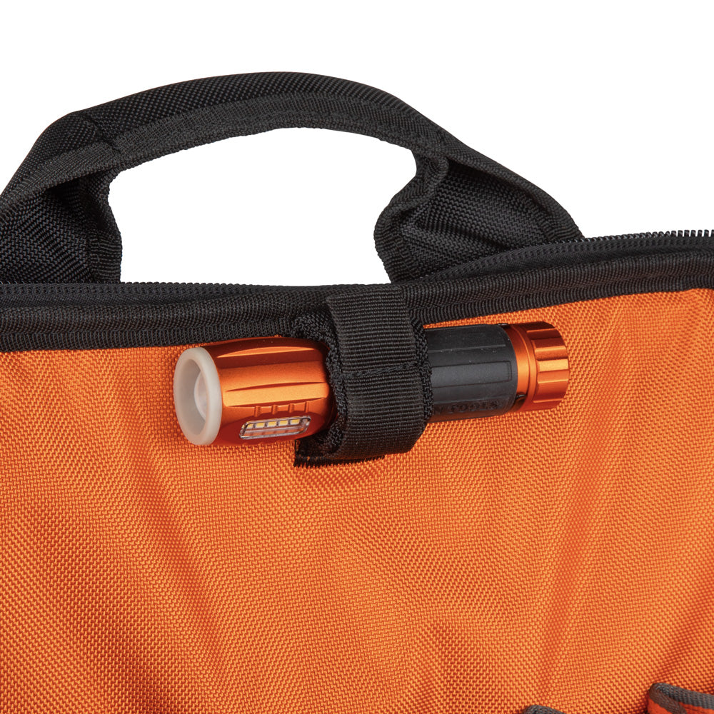 Klein Tools Tradesman Pro Tool Station Tool Bag Backpack with Built-In Work Light
