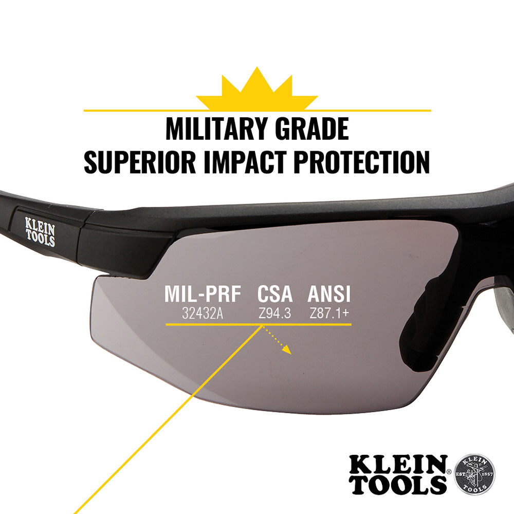 Klein Tools Standard Safety Glasses, Gray Lens