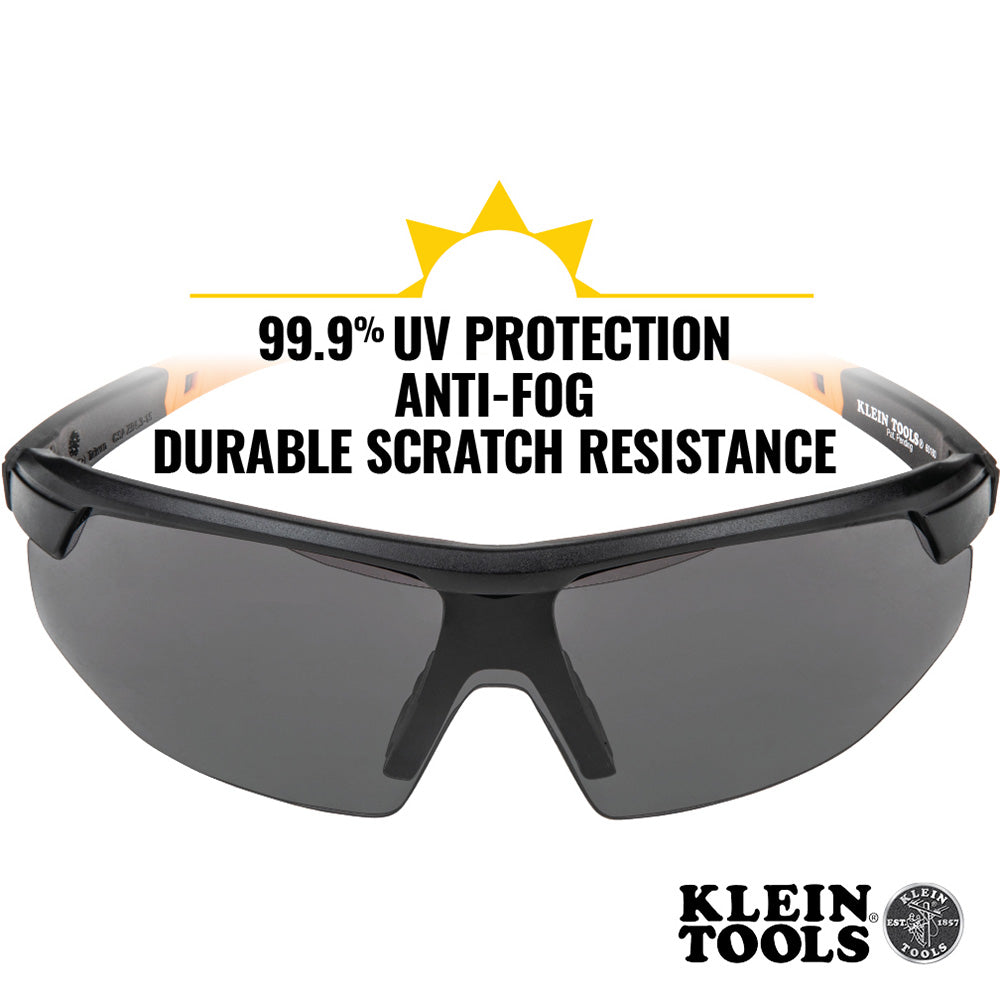 Klein Tools Standard Safety Glasses, Gray Lens
