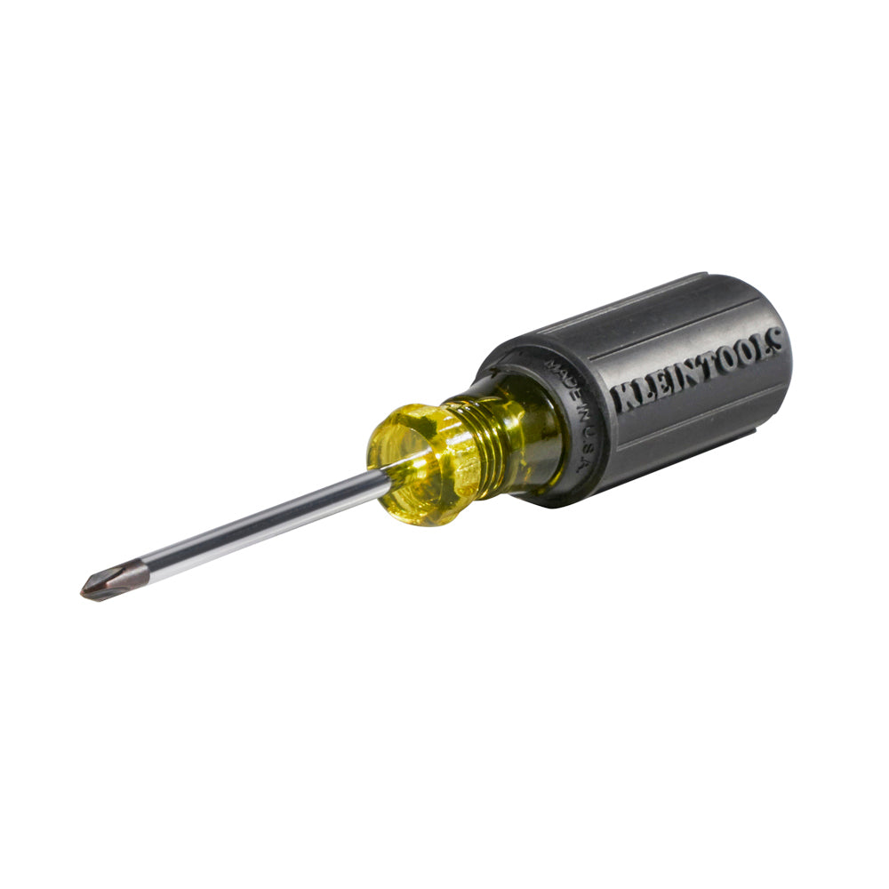 Klein Tools #1 Phillips Screwdriver, 3-Inch Round Shank