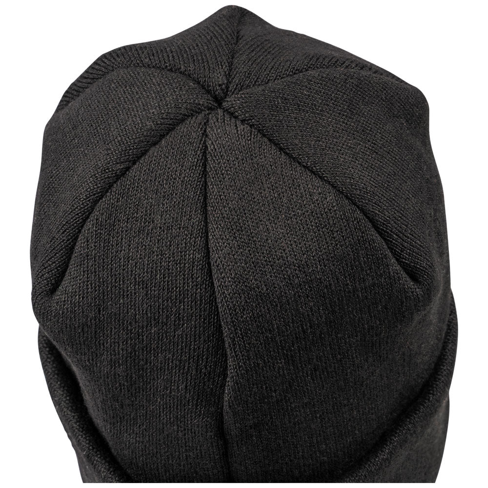 Klein Tools Heavy Knit Hat, Black, Leather Logo