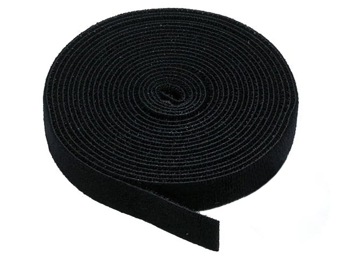 Weltron Hook & Loop 0.75IN W X 75FT Black Roll