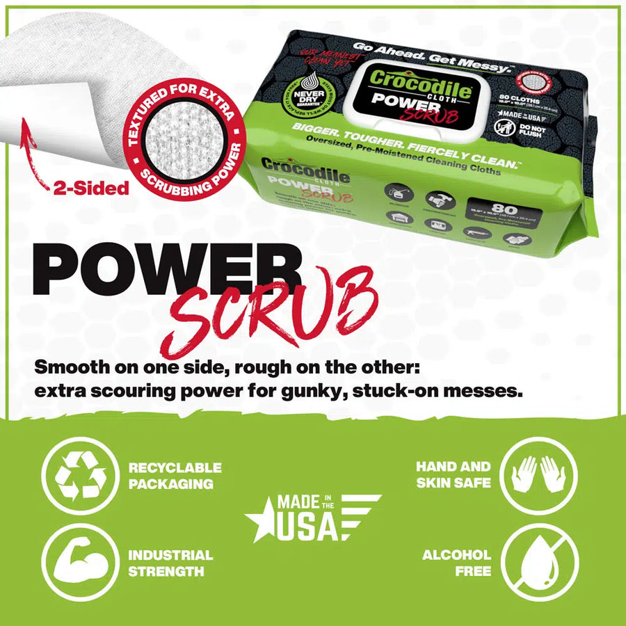 Crocodile Cloth® PowerSCRUB 80/Pack