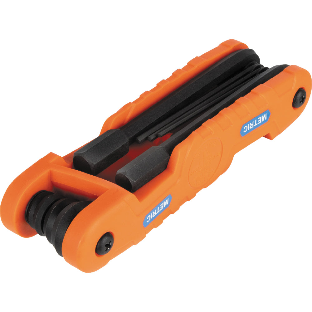 Klein Tools Pro Folding Hex Key Set, 11-Key, SAE Sizes