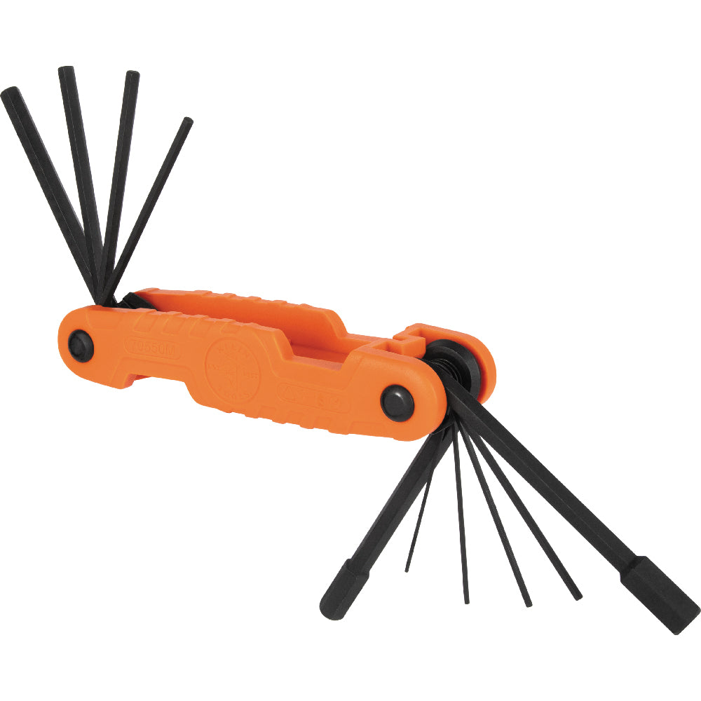 Klein Tools Pro Folding Hex Key Set, 11-Key, SAE Sizes