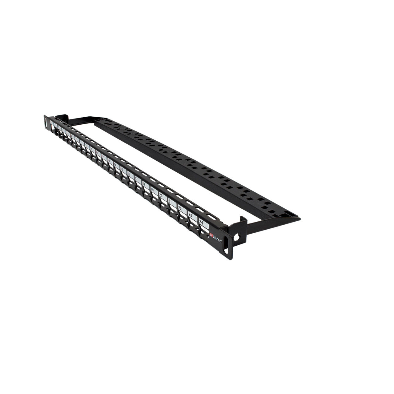 Weltron 24 Port .5U Port Blank HD Rack Mount Patch Panel (High Density)