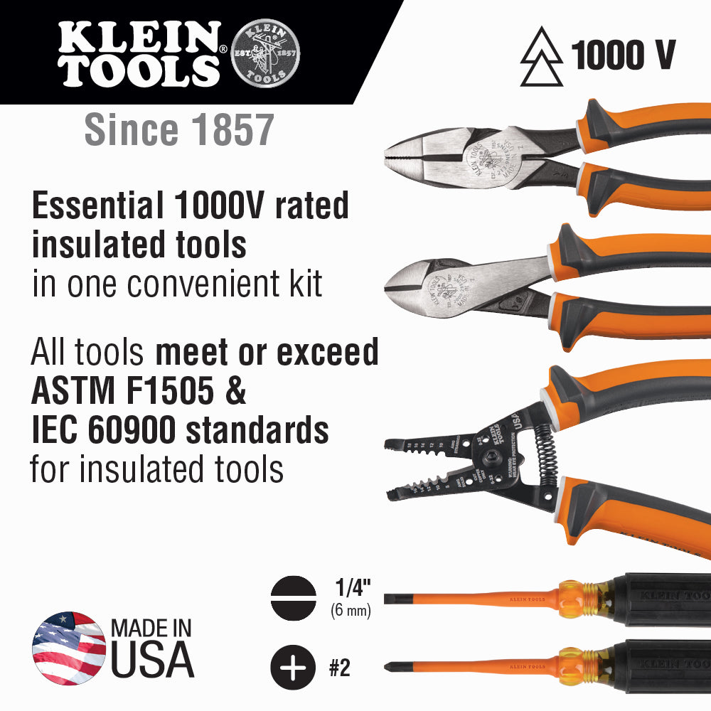 Klein Tools 1000V Insulated Tool Kit, 5-Piece