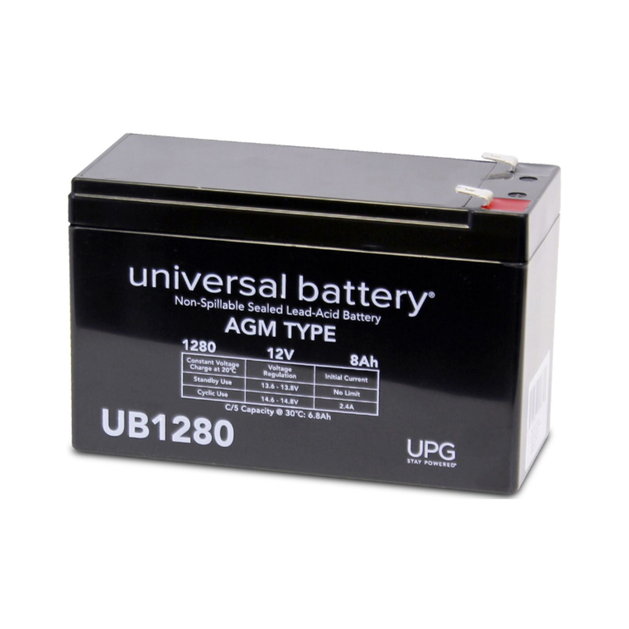 UPG Batteries Seal Lead Acid Battery 12 Volt 8 AH T2 Terminal