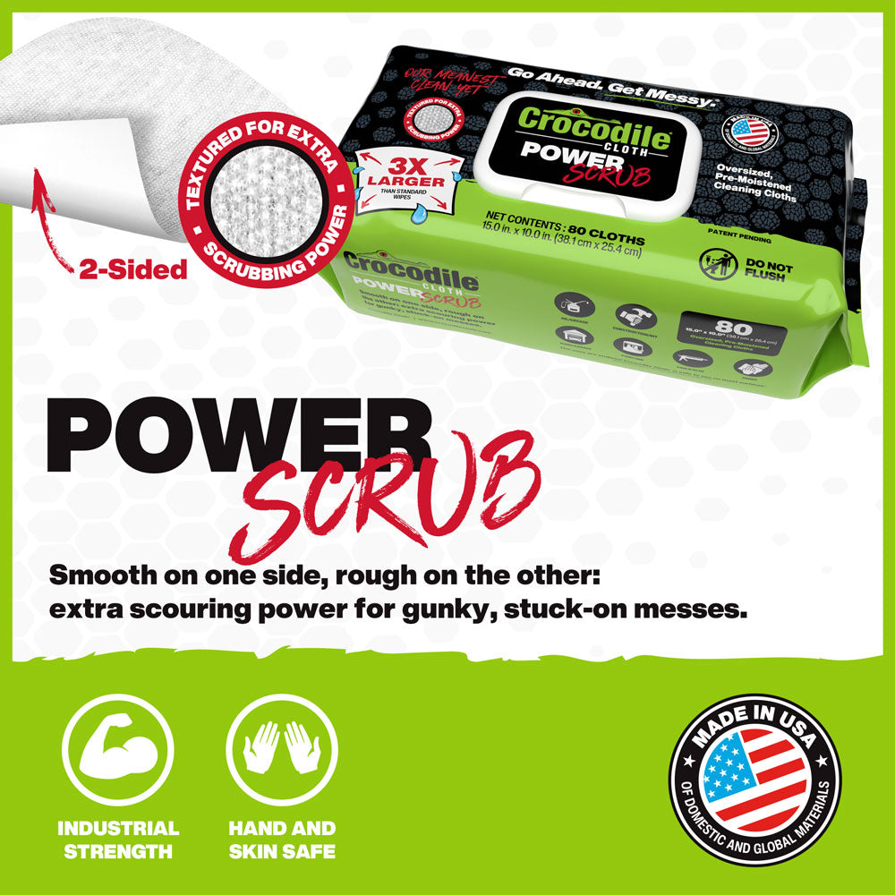 Crocodile Cloth® PowerSCRUB 80/Pack