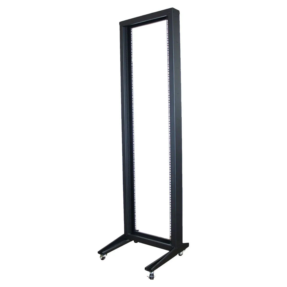 Quest 2-Post Steel Open Frame Floor Rack 7FT/45U