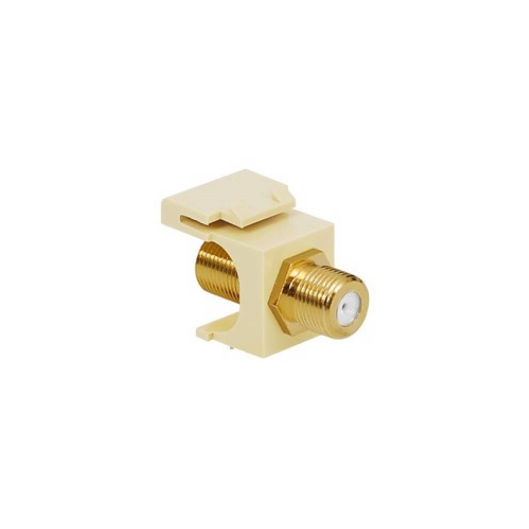 ICC Module 2GHZ F-Type Modular Jack With Gold Plated Connector In HD Style Almond