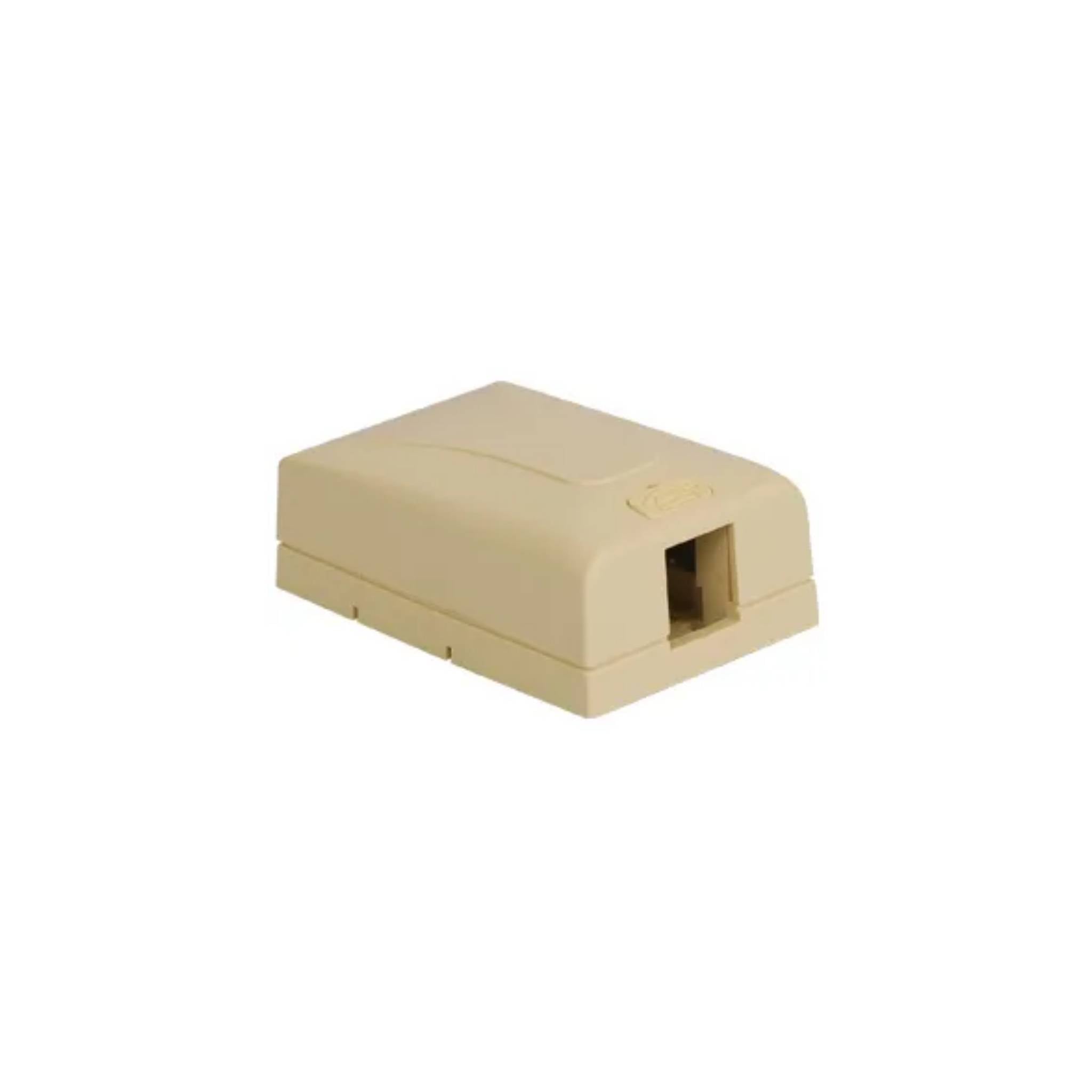 ICC Surface Mount Box, Elite, 1-Port, Ivory