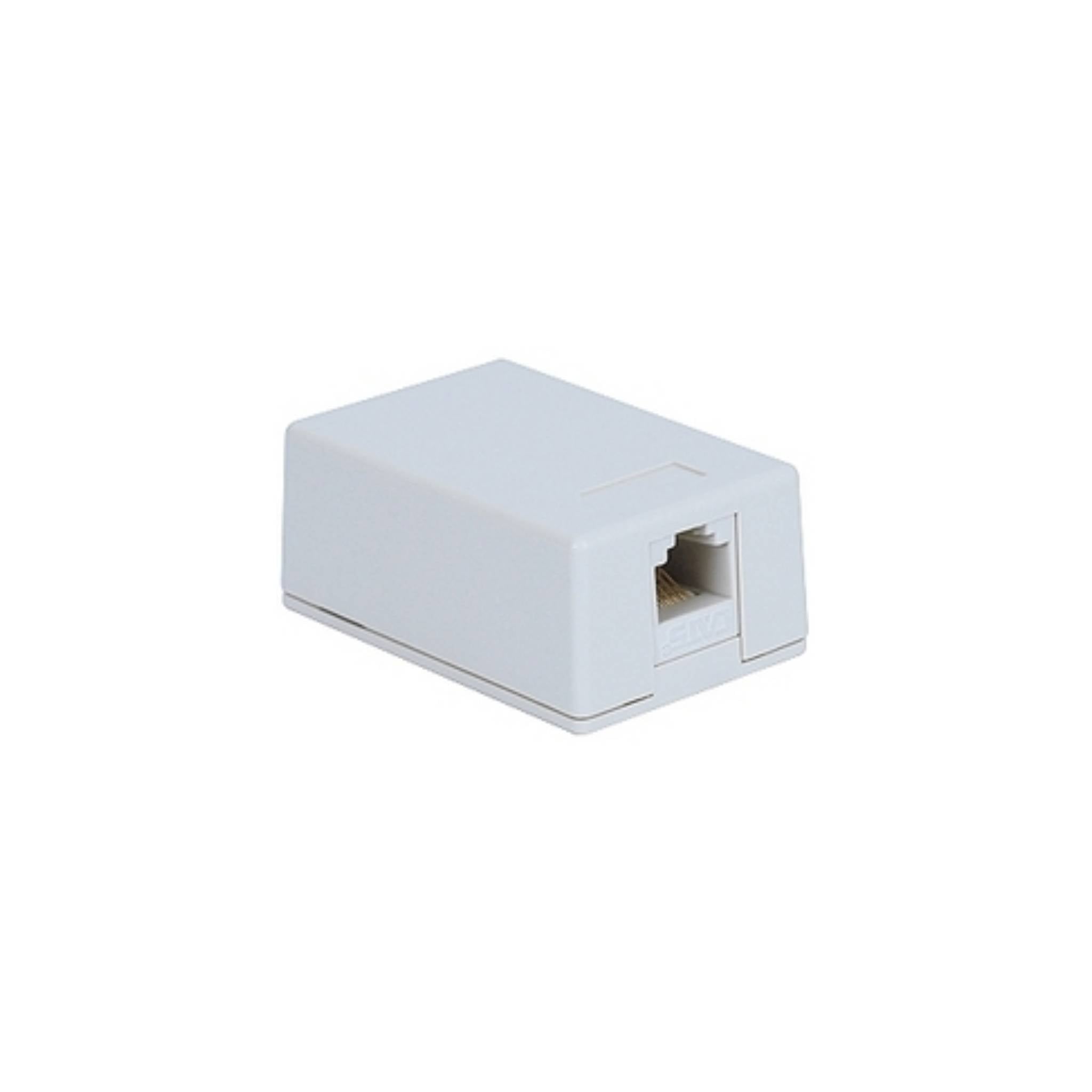 ICC Surface Mount Loaded Jack 6P6C White