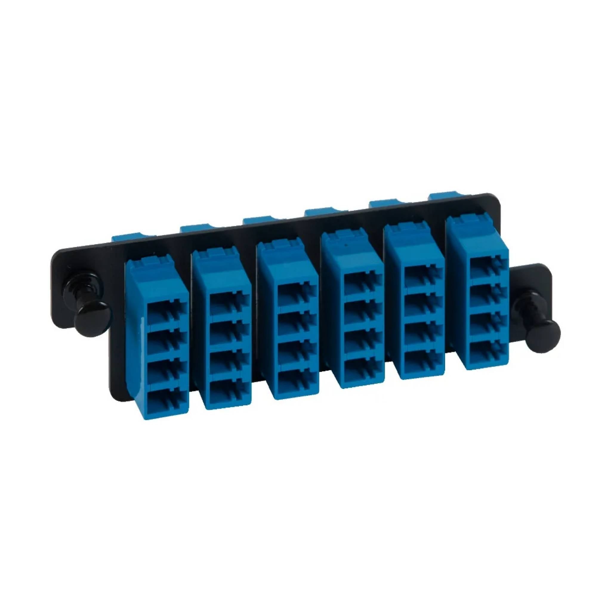 ICC HD Adapter Panel, 6 QUAD LC,24F, Blue