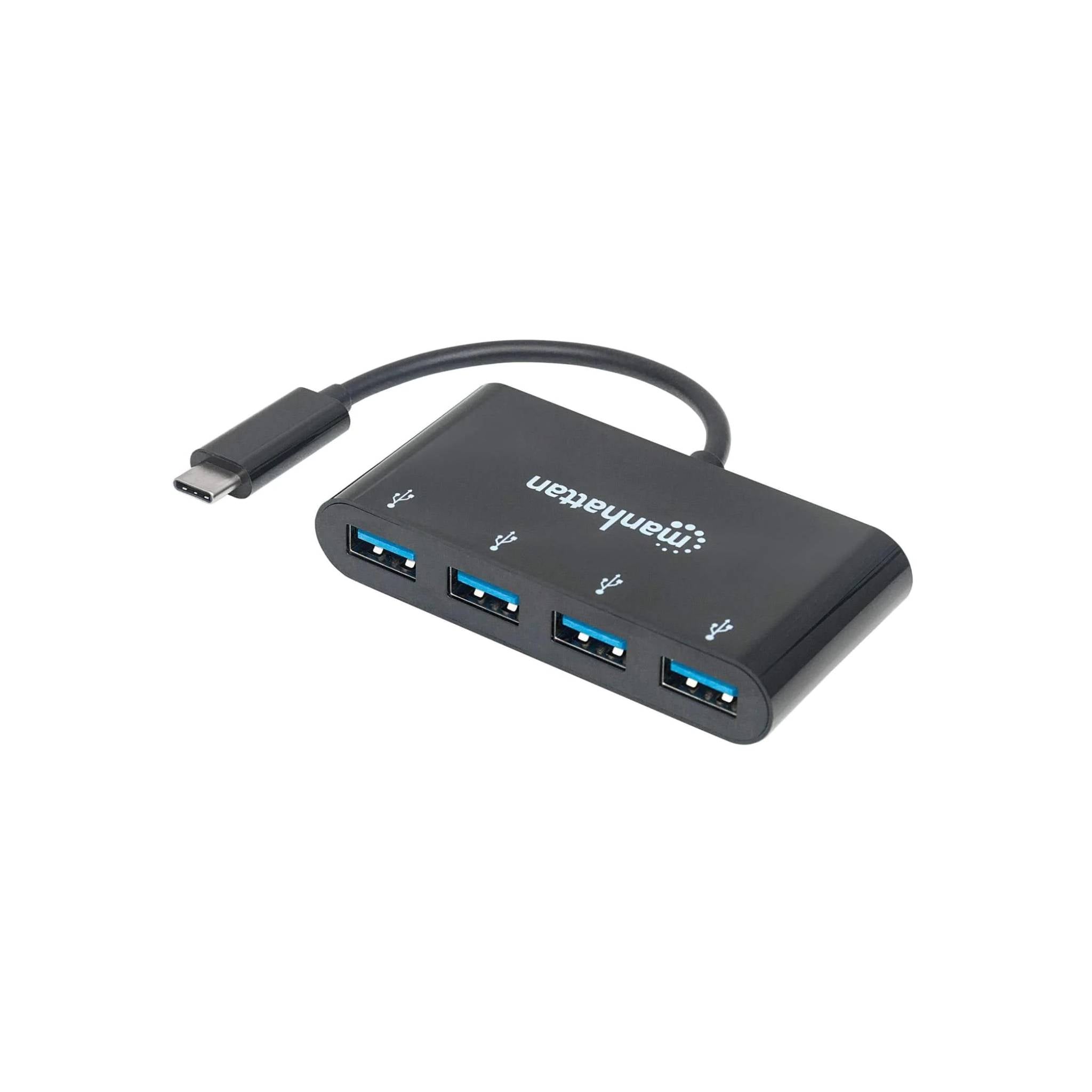 High-Speed 4-Port USB 3.0 Type-C Hub: Add Multiple USB-A Ports for Faster Data Transfer