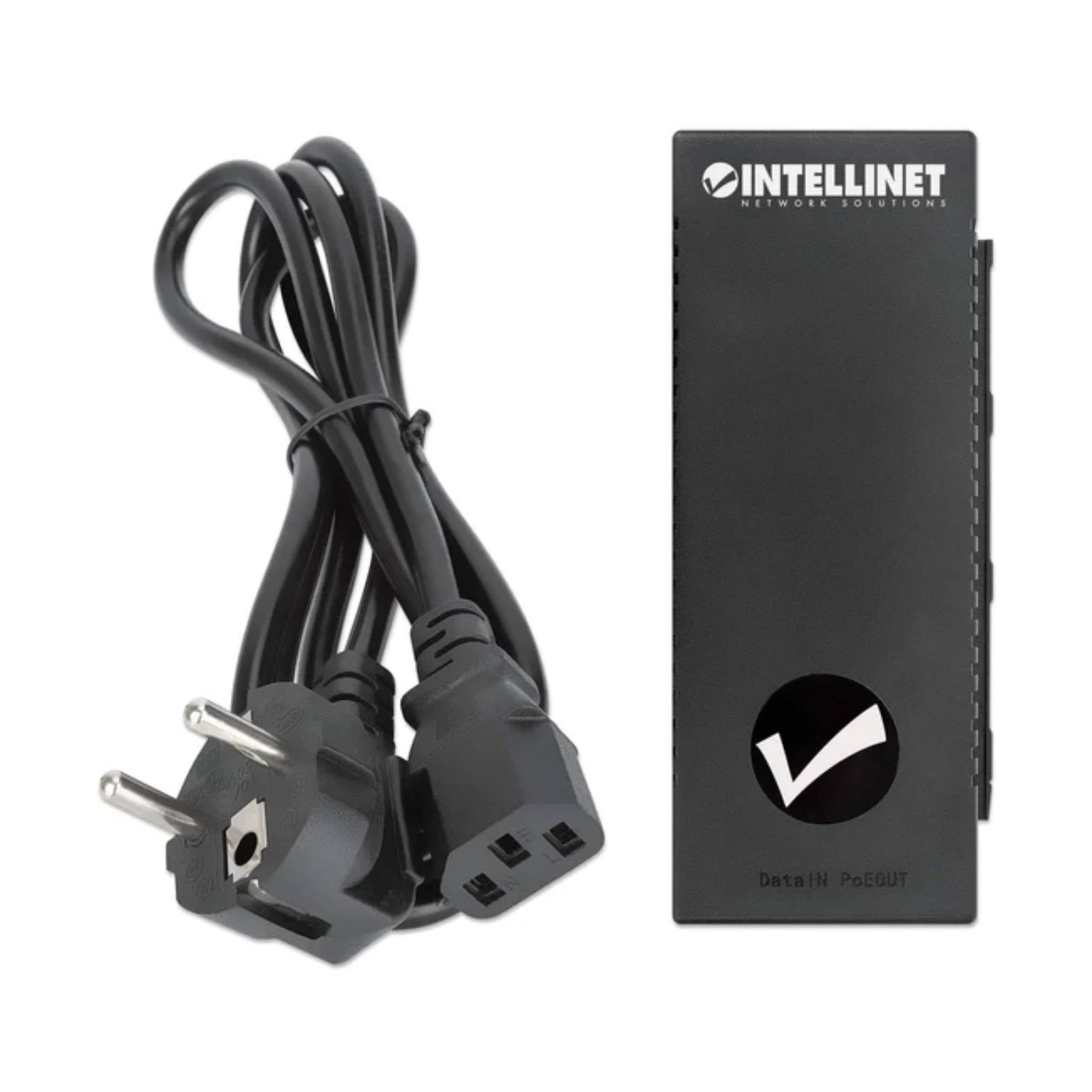 Intellinet Single Port Gigabit Ultra PoE Injector with 60W Power Output and Plastic Housing
