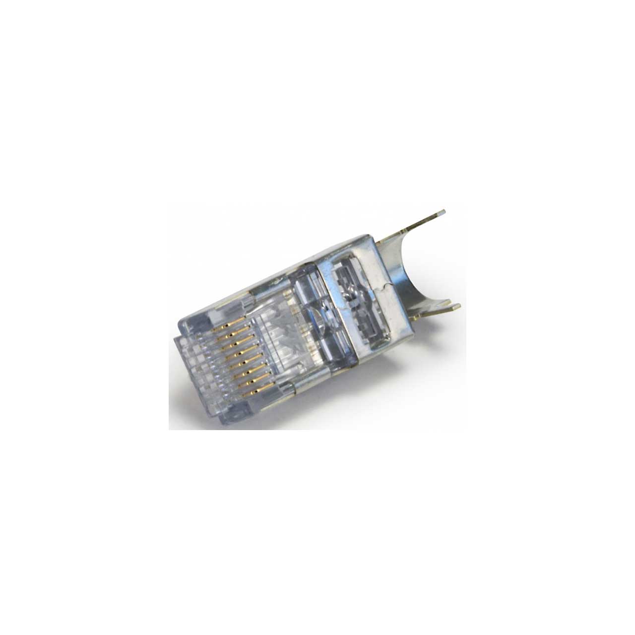 Platinum Tools ezEX44 Shielded RJ45 External Ground Connector, 25/Clamshell CAT5E / CAT6 / CAT6A Feed thru