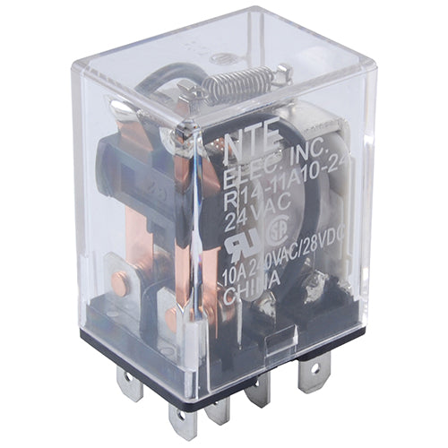 "Premium 10amp DPDT 24VAC Relay with 8-pin Blade Connector for High-Quality Performance"