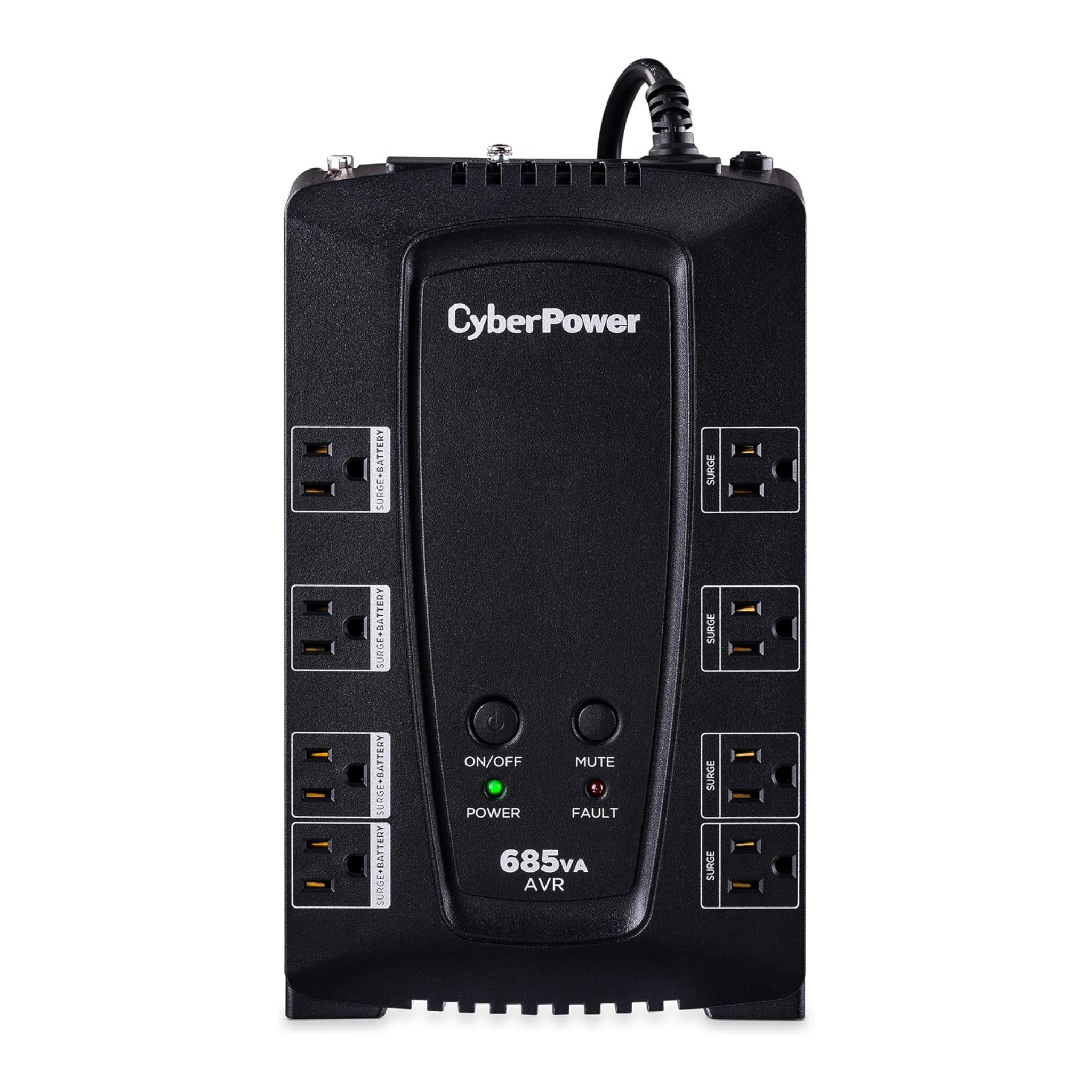 Cyberpower 685 VA/390 W Battery Backup 8 Outlet (4 Surge, 4 Surge/Backup)