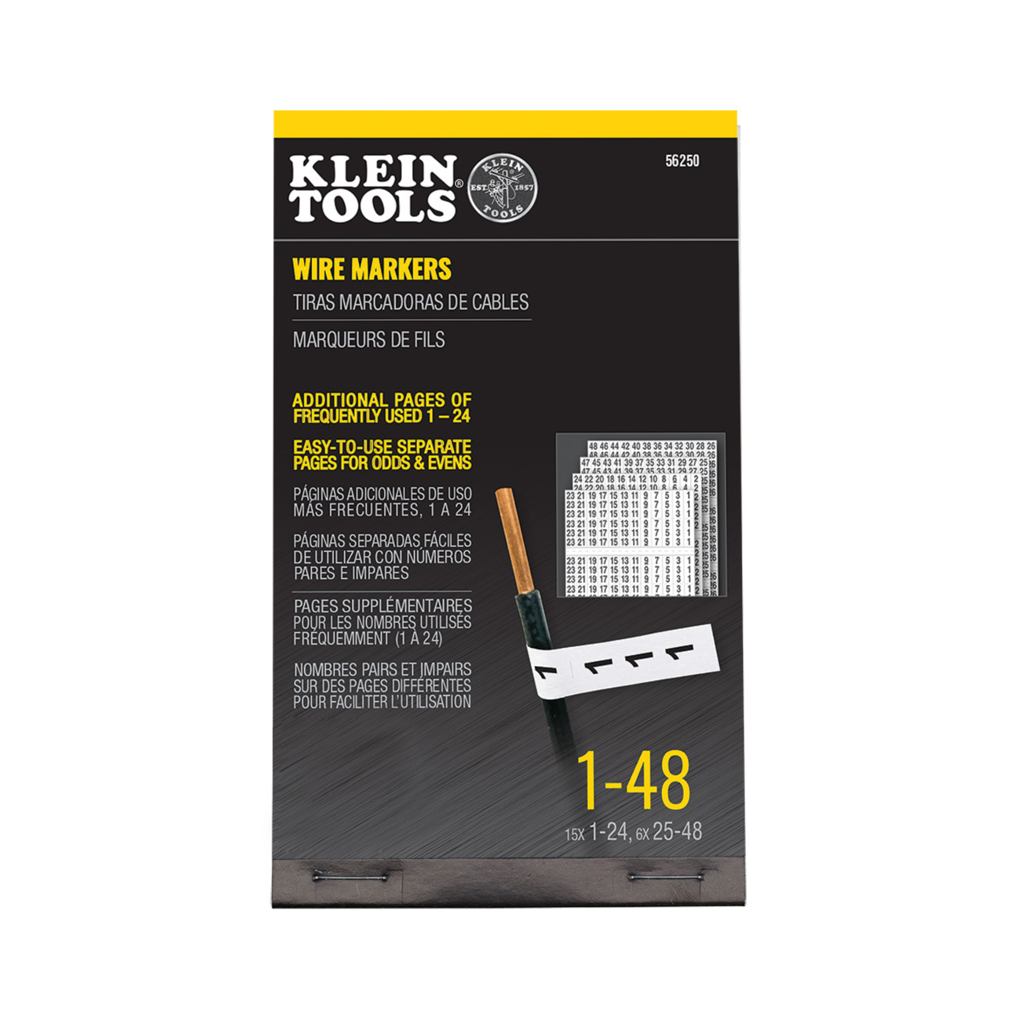 Klein Tools Wire Marker Book, 1-48