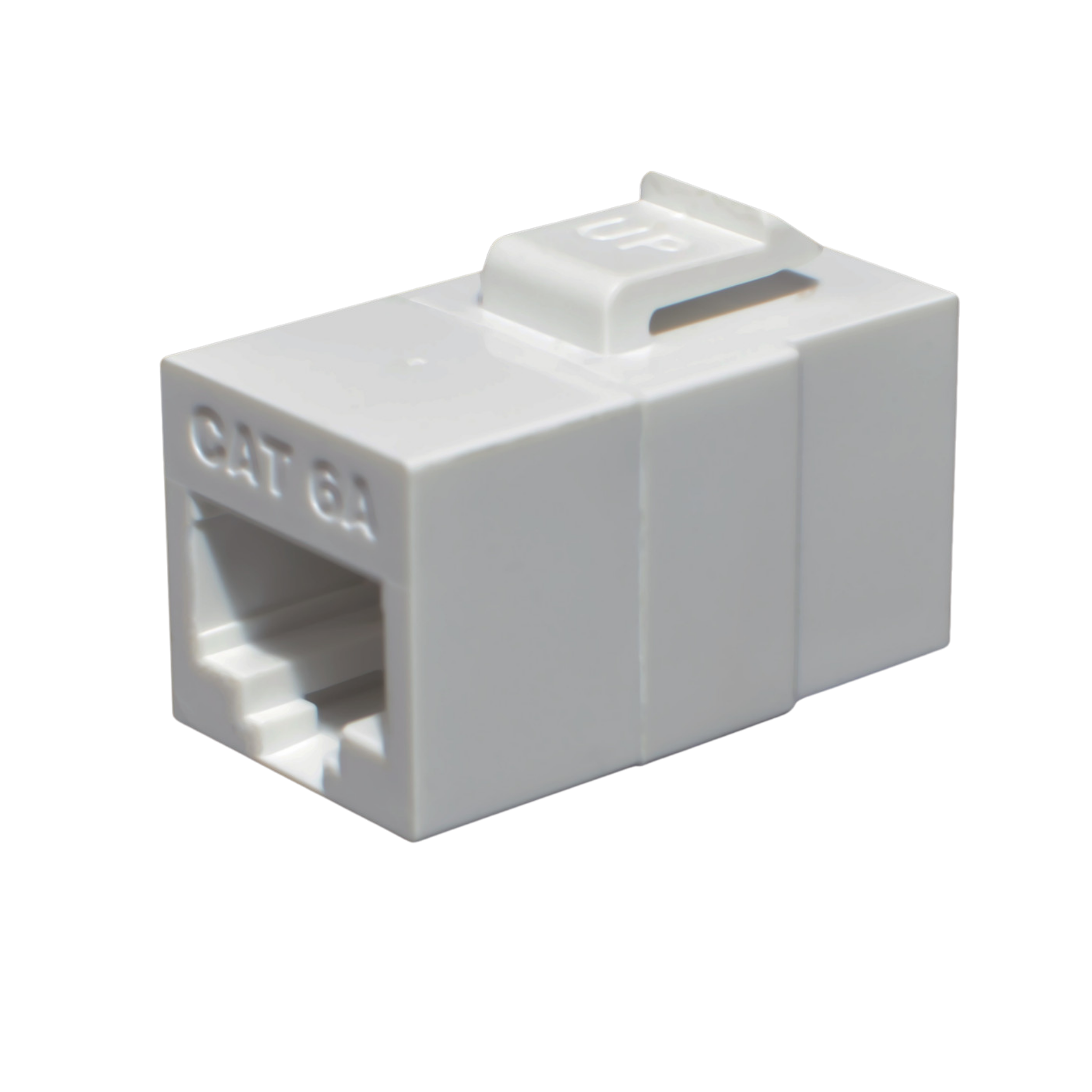 Weltron Cat6A Feedthrough Keystone Coupler; White