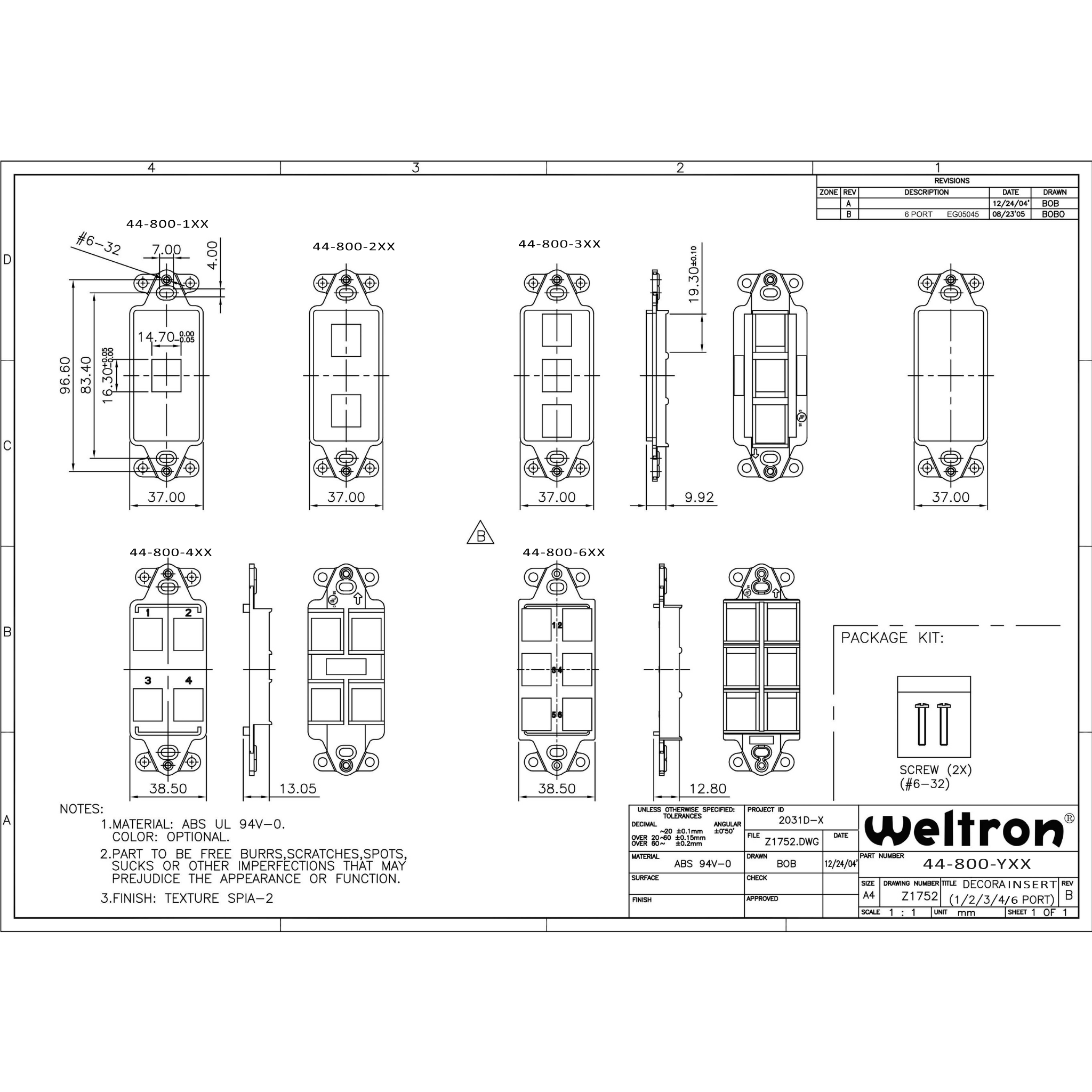 Weltron Decora Style Keystone Insert