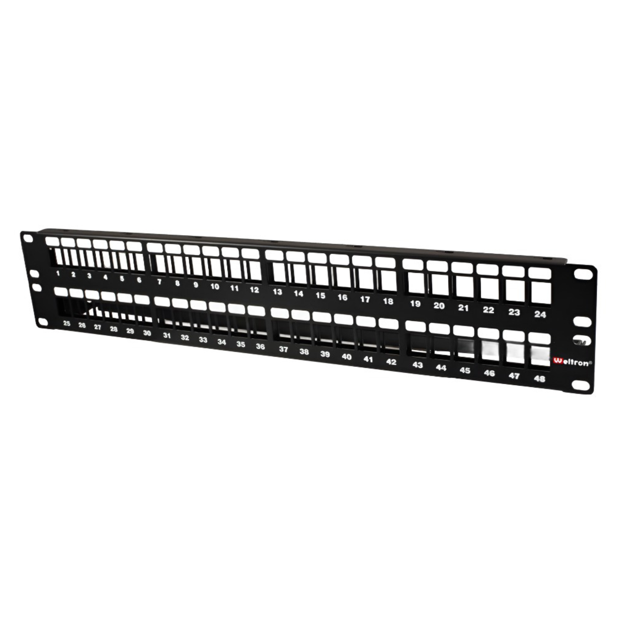 Weltron Rear Load Blank 48 Port Patch Panel