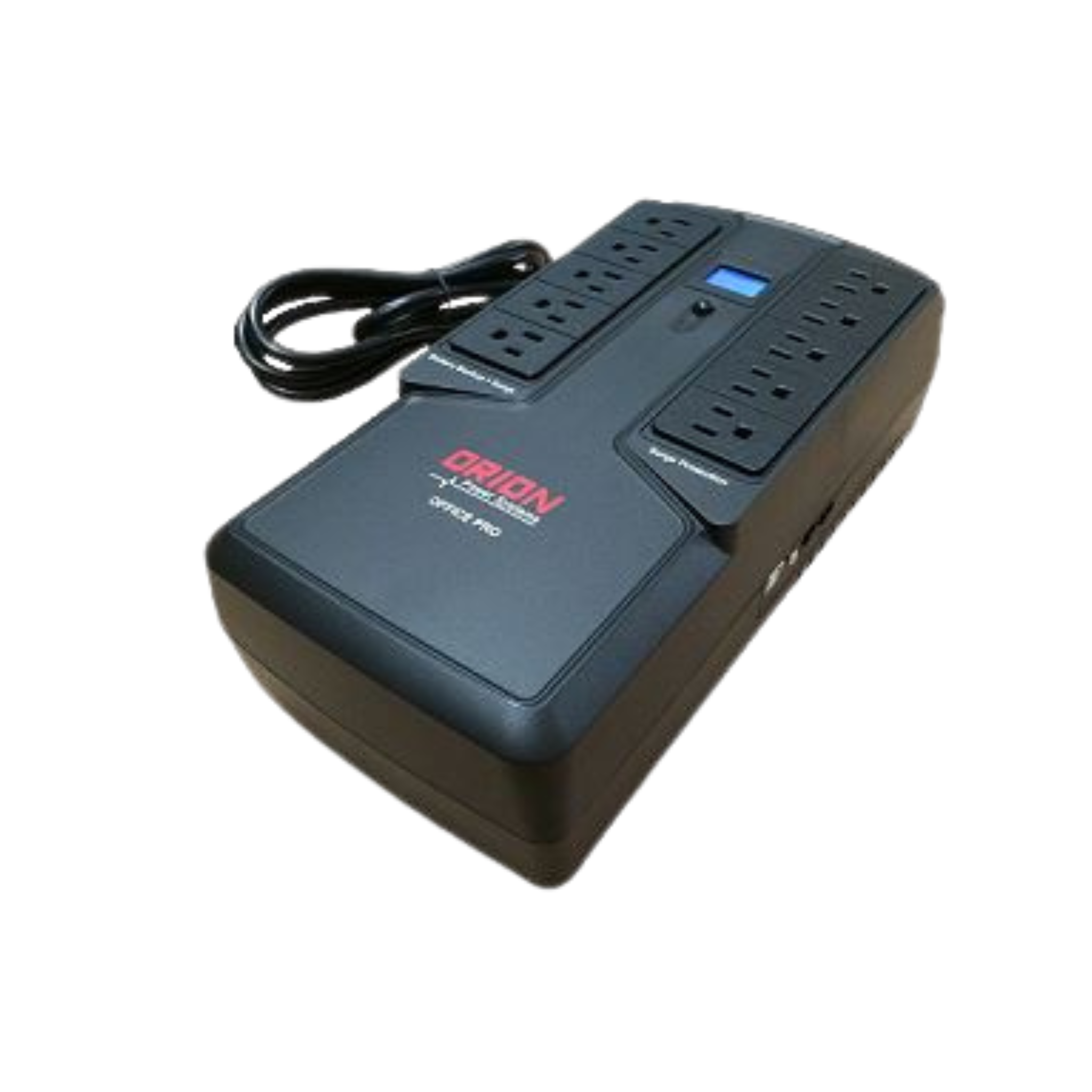 UPS 750VA UPS with Surge Protection and LCD Display - Smart Microprocessor Control, USB Port, Power Monitoring Software - Wall Mountable with Transformer Spaced Outlets